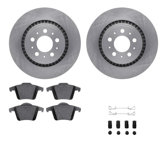 Dynamic Friction Company Rear Brake Rotors with 5000 Advanced Brake Pads includes Hardware 6512-27274