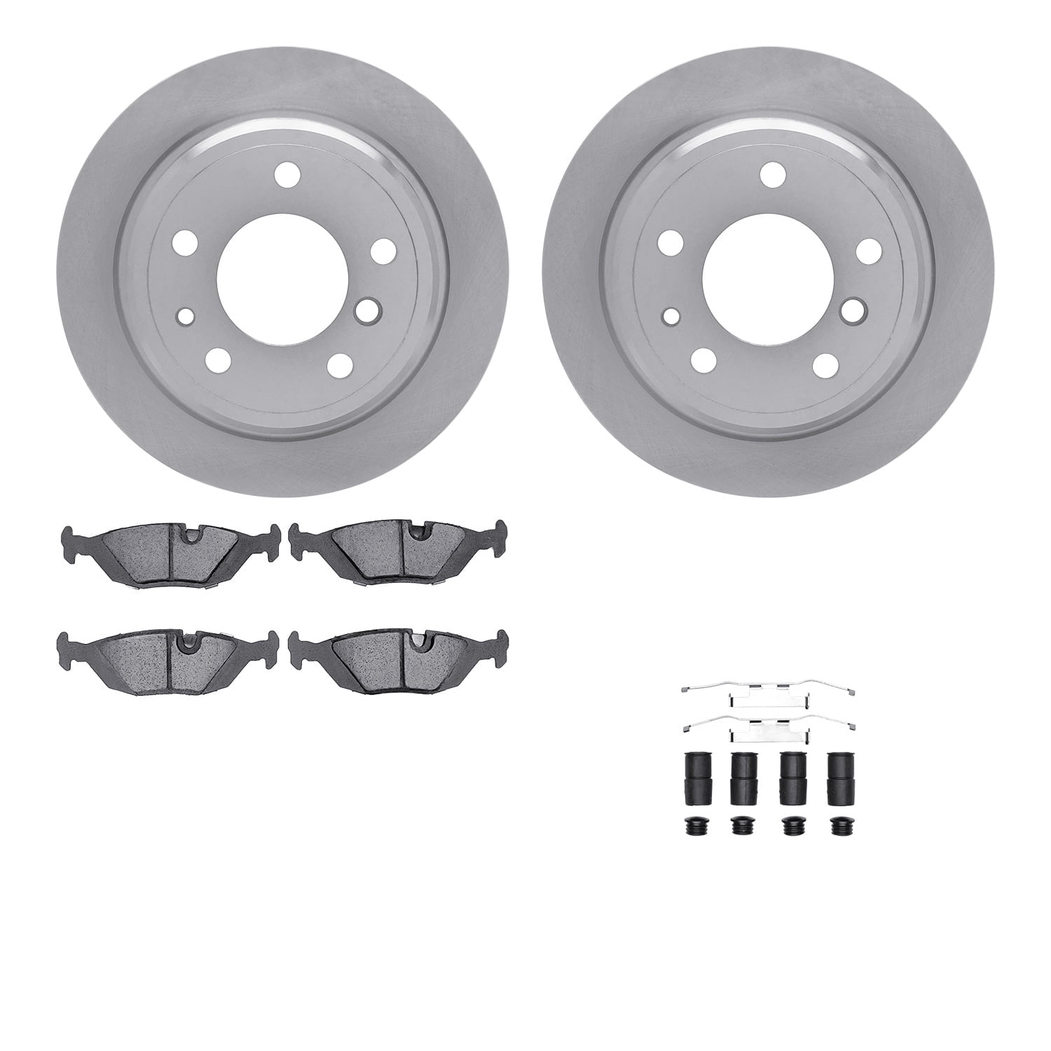 Dynamic Friction Company Rear Brake Rotors with 5000 Advanced Brake Pads includes Hardware 6512-31191