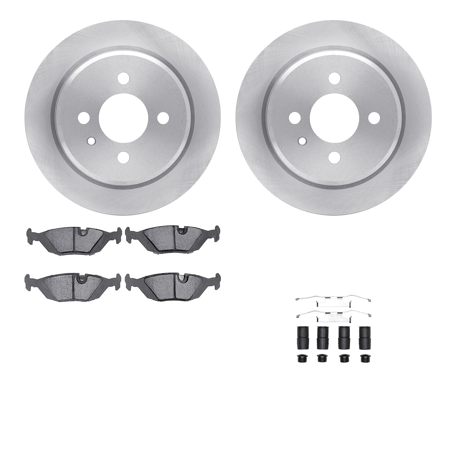 Dynamic Friction Company Rear Brake Rotors with 5000 Advanced Brake Pads includes Hardware 6512-31206