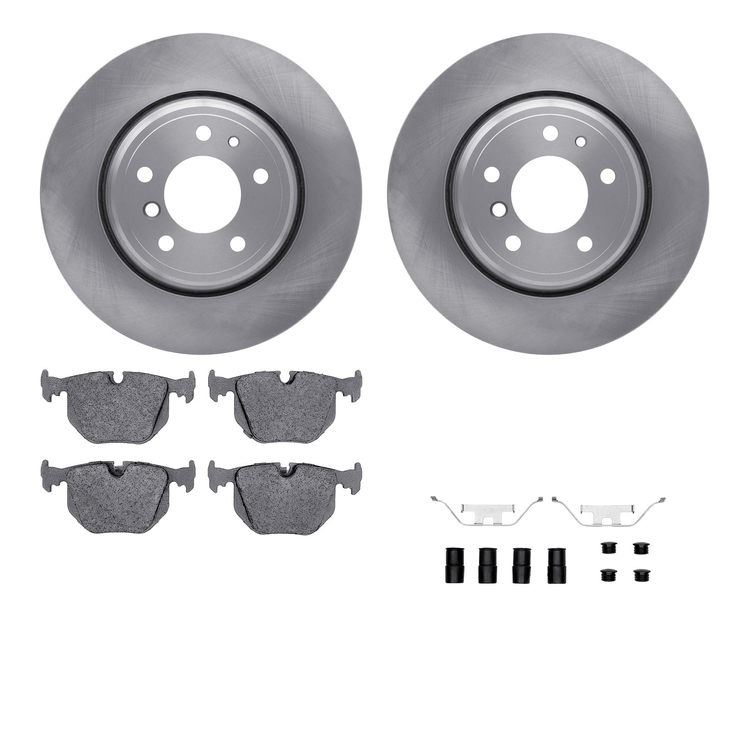 Dynamic Friction Company Rear Brake Rotors with 5000 Advanced Brake Pads includes Hardware 6512-31285