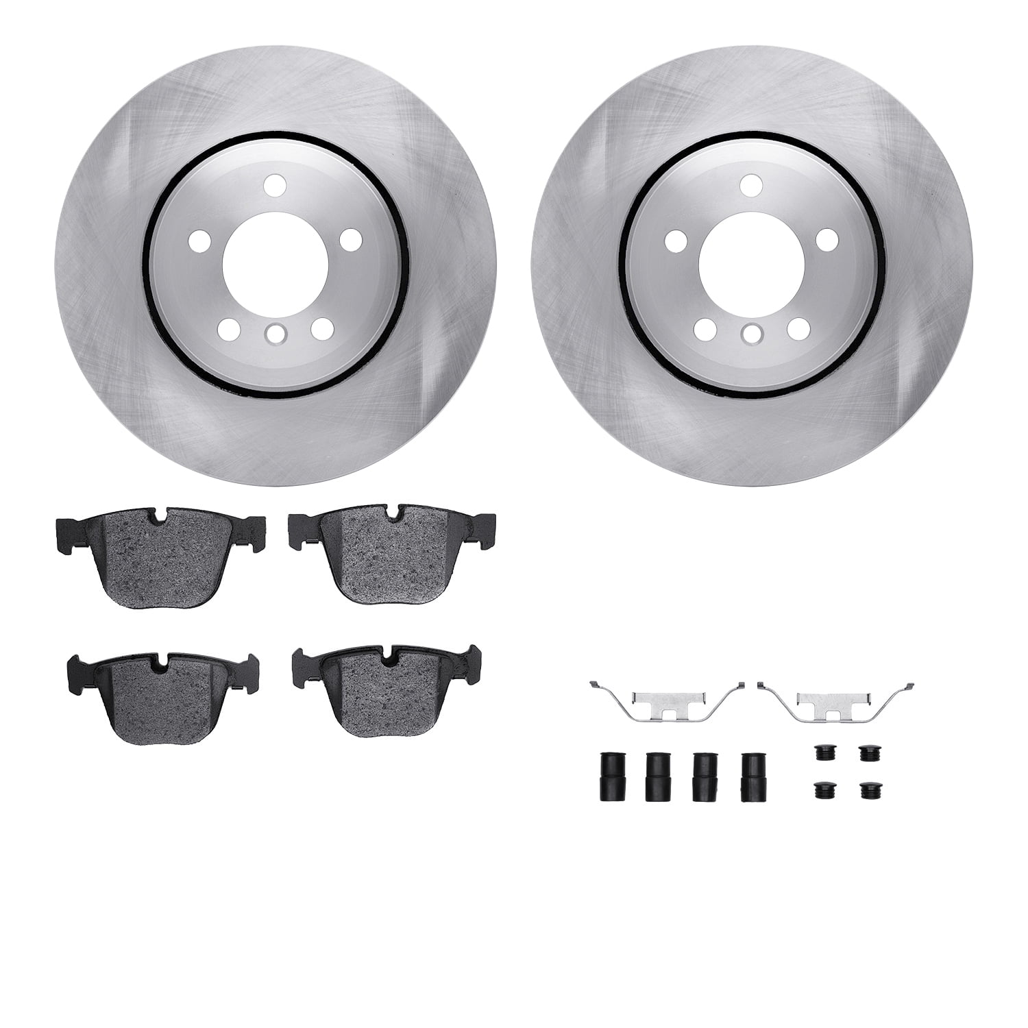 Dynamic Friction Company Rear Brake Rotors with 5000 Advanced Brake Pads includes Hardware 6512-31363
