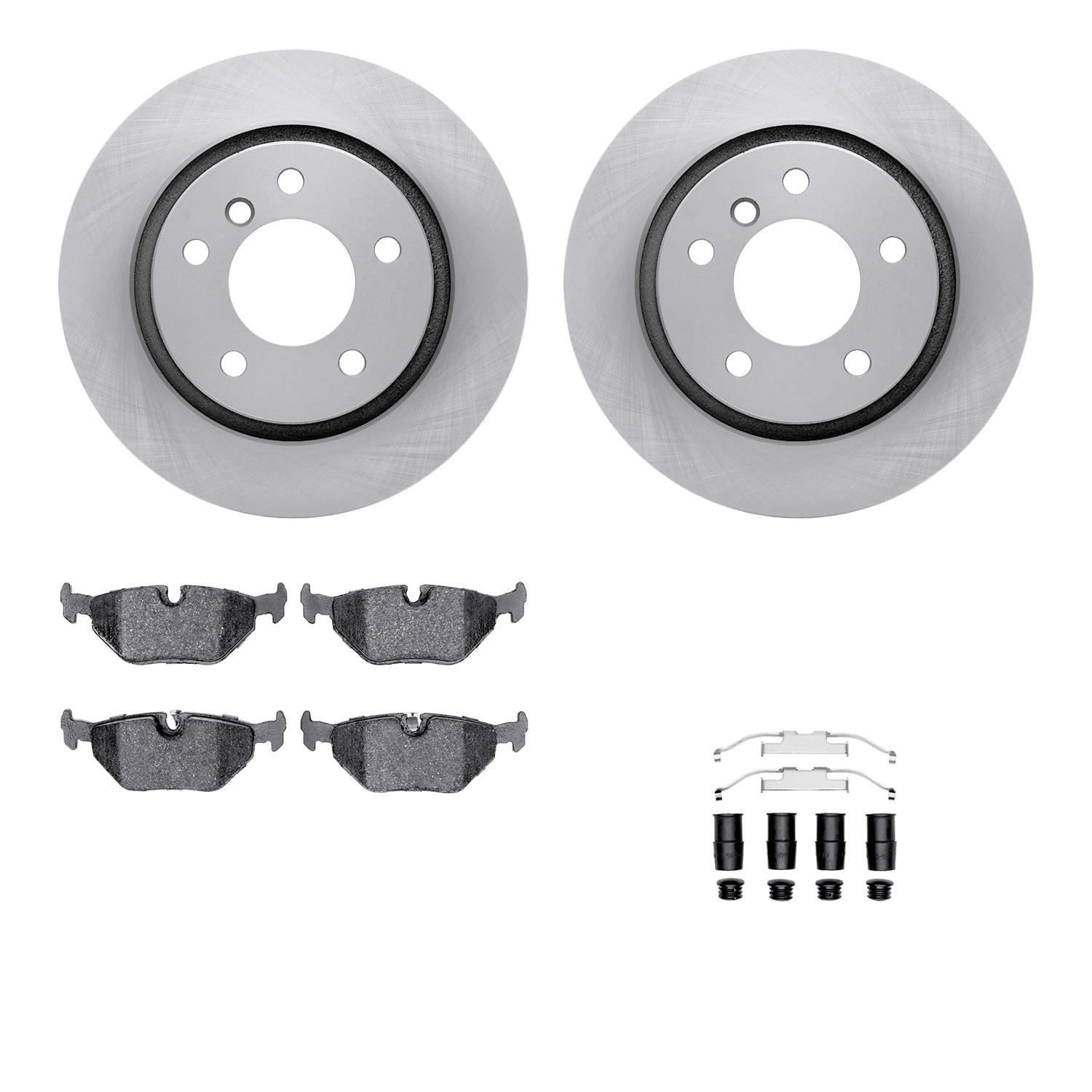 Dynamic Friction Company Rear Brake Rotors with 5000 Advanced Brake Pads includes Hardware 6512-31373