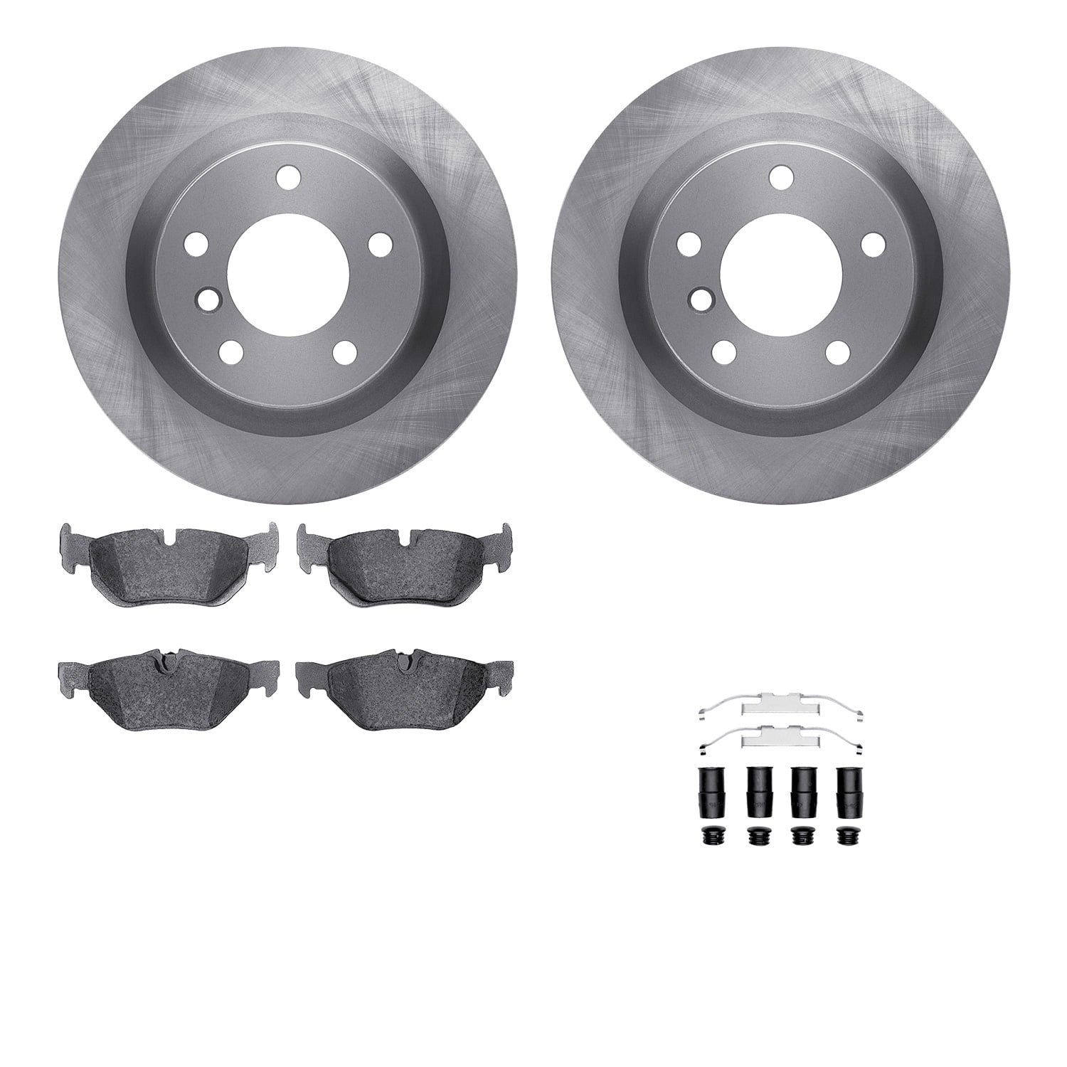 Dynamic Friction Company Rear Brake Rotors with 5000 Advanced Brake Pads includes Hardware 6512-31463