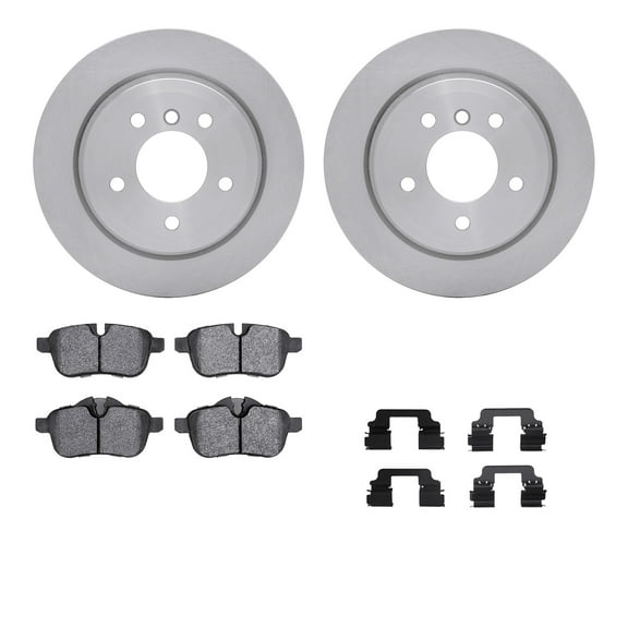Dynamic Friction Company Rear Brake Rotors with 5000 Advanced Brake Pads includes Hardware 6512-31512