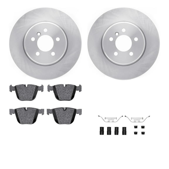 Dynamic Friction Company Rear Brake Rotors with 5000 Advanced Brake Pads includes Hardware 6512-31536
