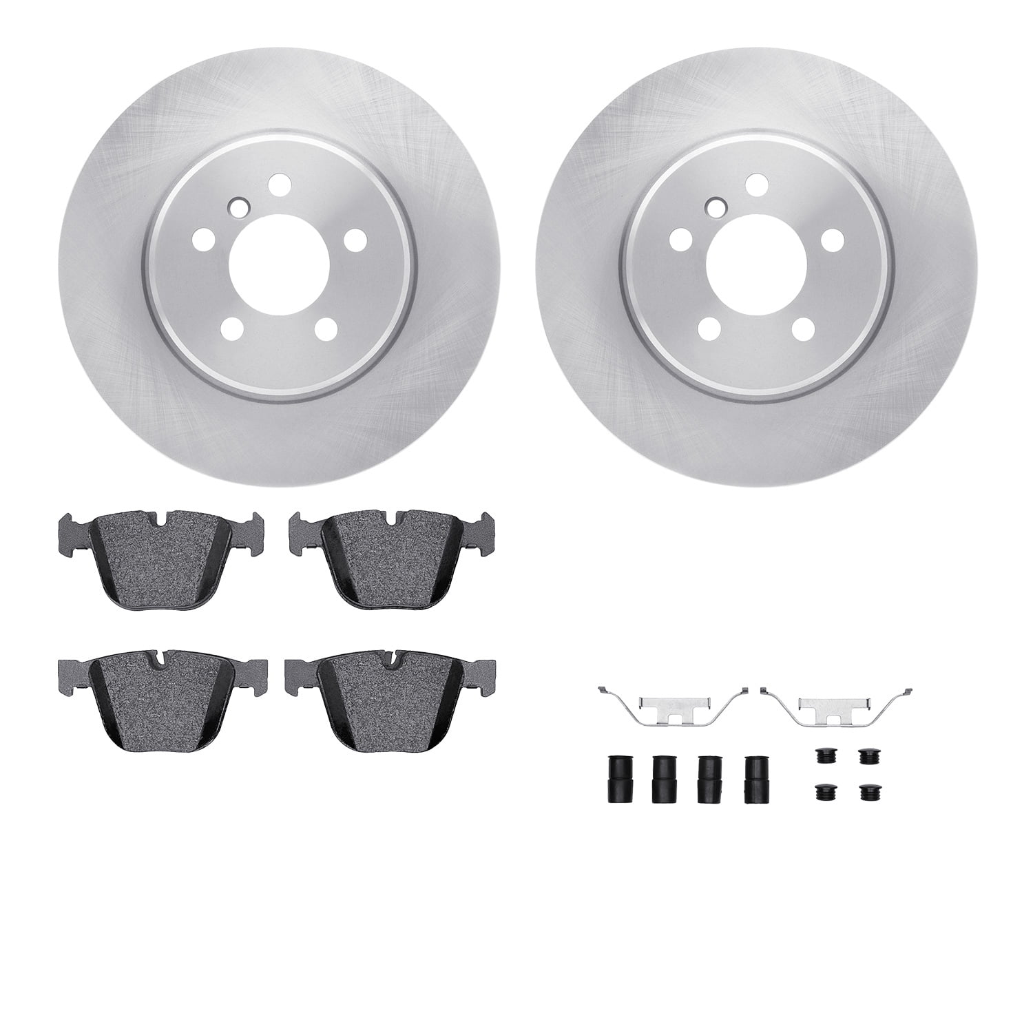 Dynamic Friction Company Rear Brake Rotors with 5000 Advanced Brake Pads includes Hardware 6512-31537