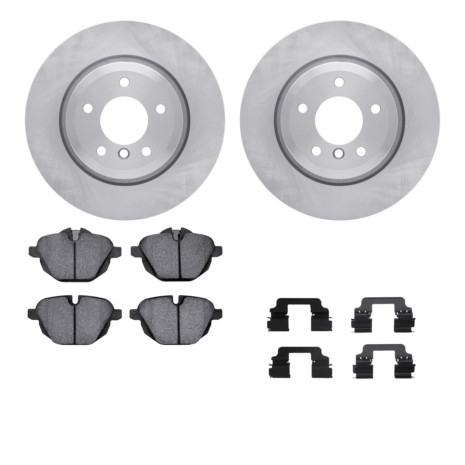 Dynamic Friction Company Rear Brake Rotors with 5000 Advanced Brake Pads includes Hardware 6512-31548