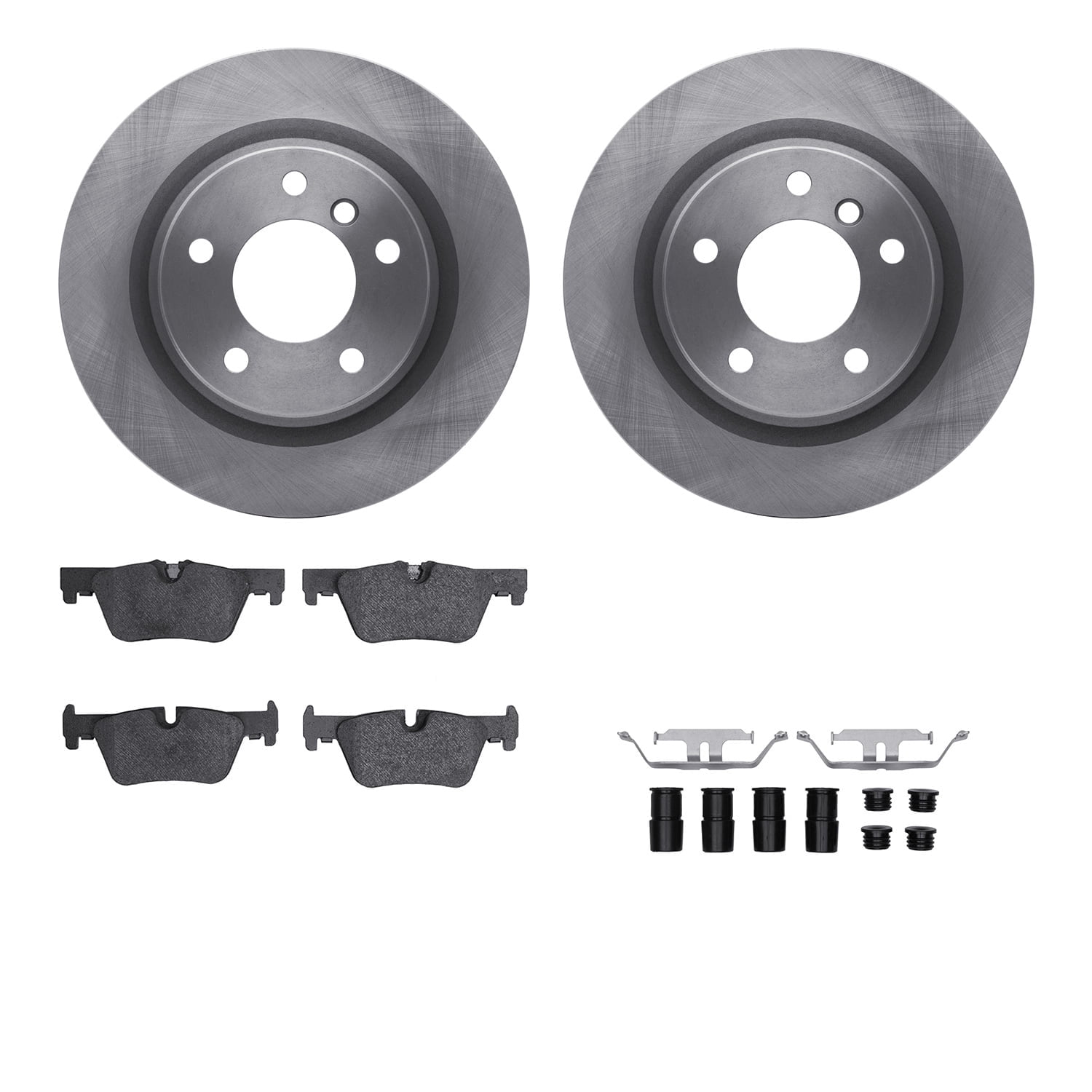 Dynamic Friction Company Rear Brake Rotors with 5000 Advanced Brake Pads includes Hardware 6512-31575