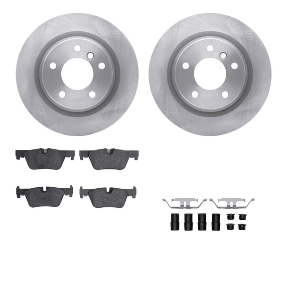 Dynamic Friction Company Rear Brake Rotors with 5000 Advanced Brake Pads includes Hardware 6512-31576