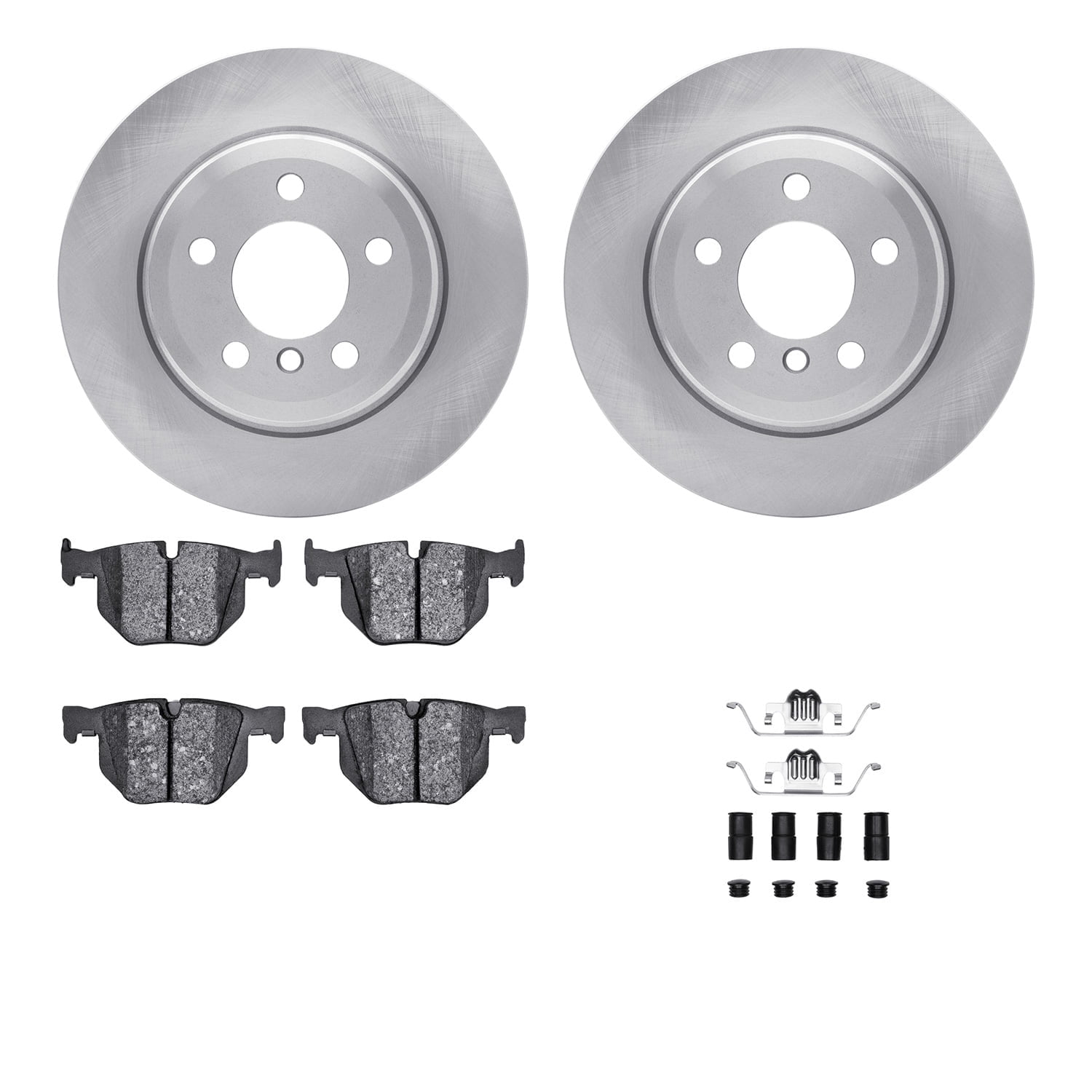 Dynamic Friction Company Rear Brake Rotors with 5000 Advanced Brake Pads includes Hardware 6512-31679