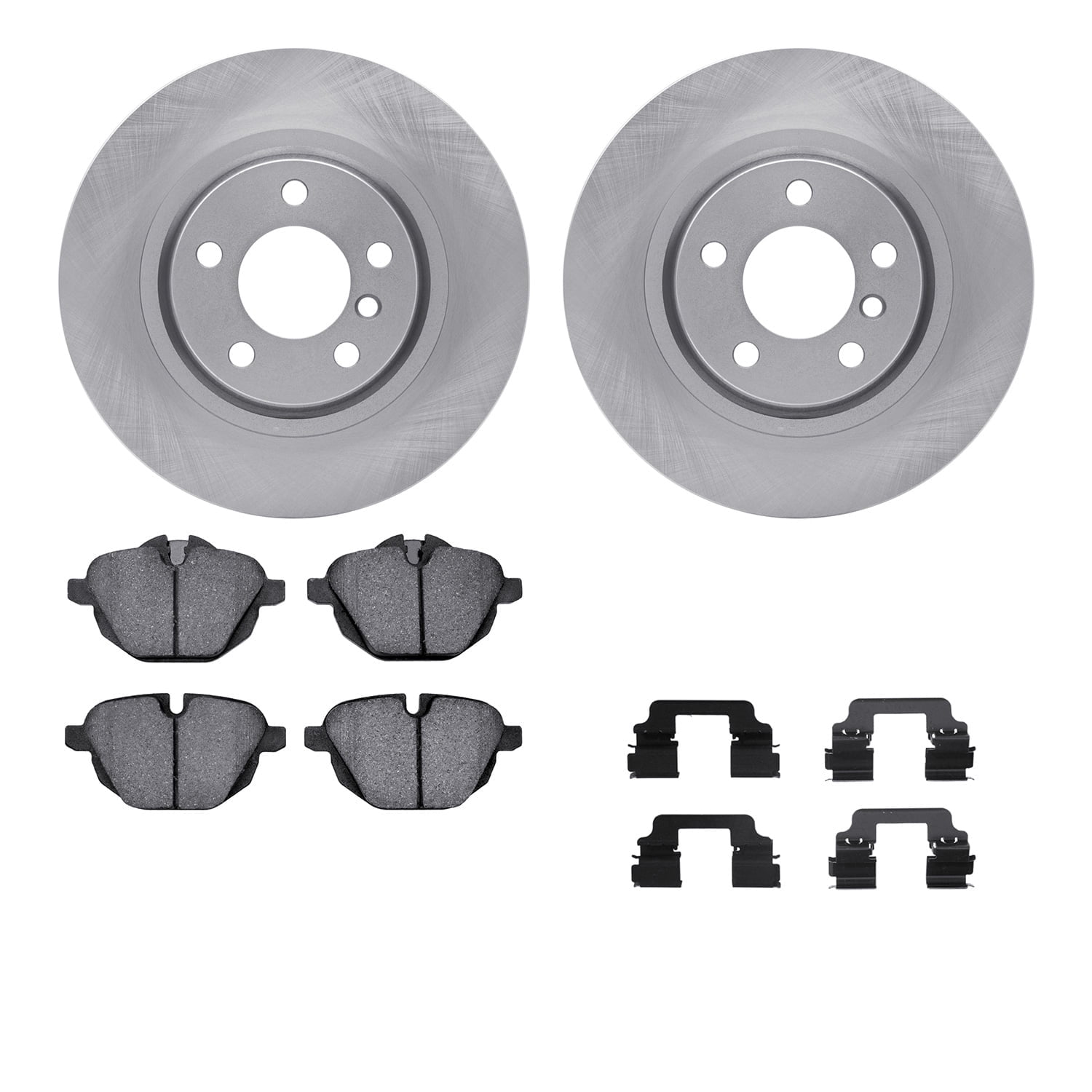 Dynamic Friction Company Rear Brake Rotors with 5000 Advanced Brake Pads includes Hardware 6512-31709