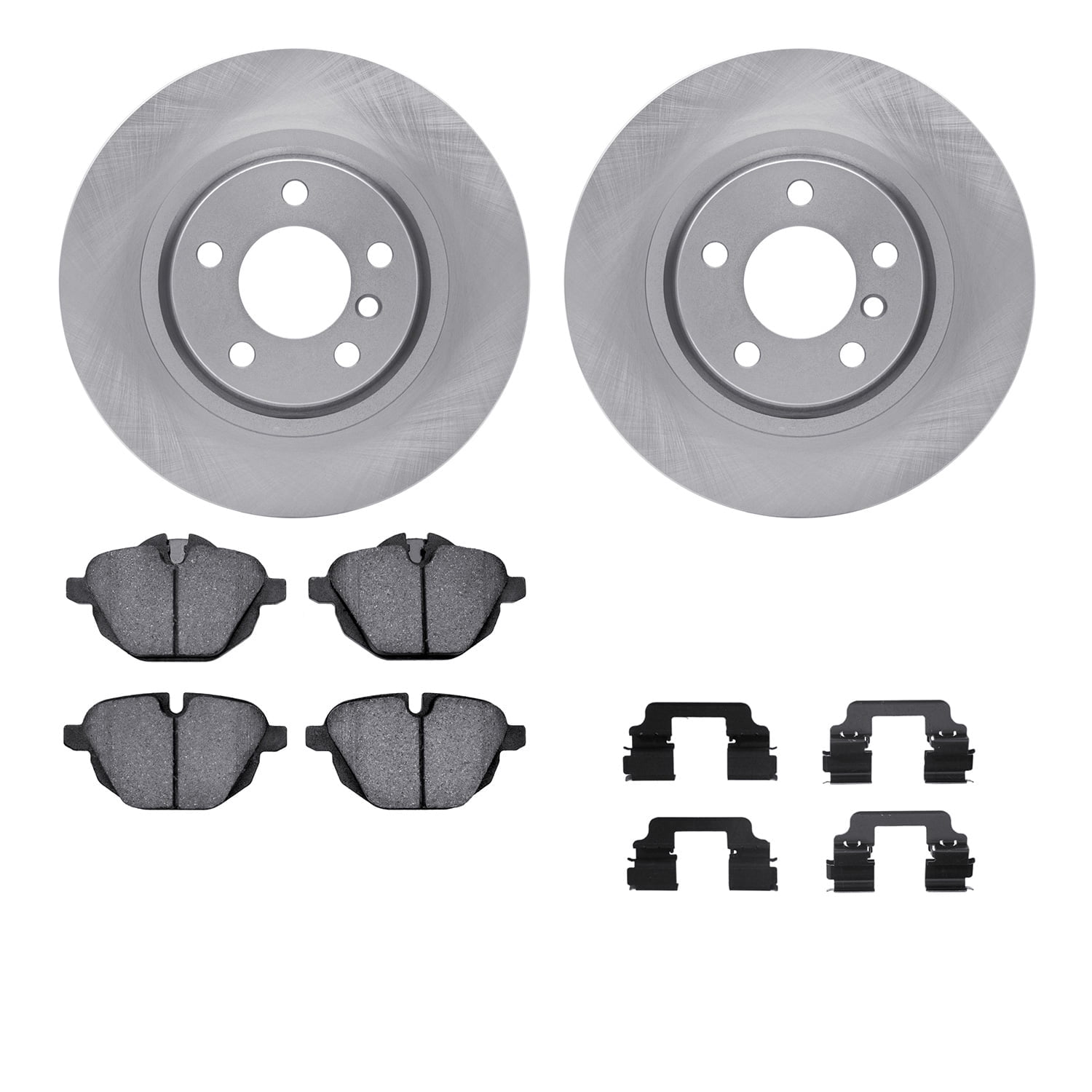 Dynamic Friction Company Rear Brake Rotors with 5000 Advanced Brake Pads includes Hardware 6512-31710