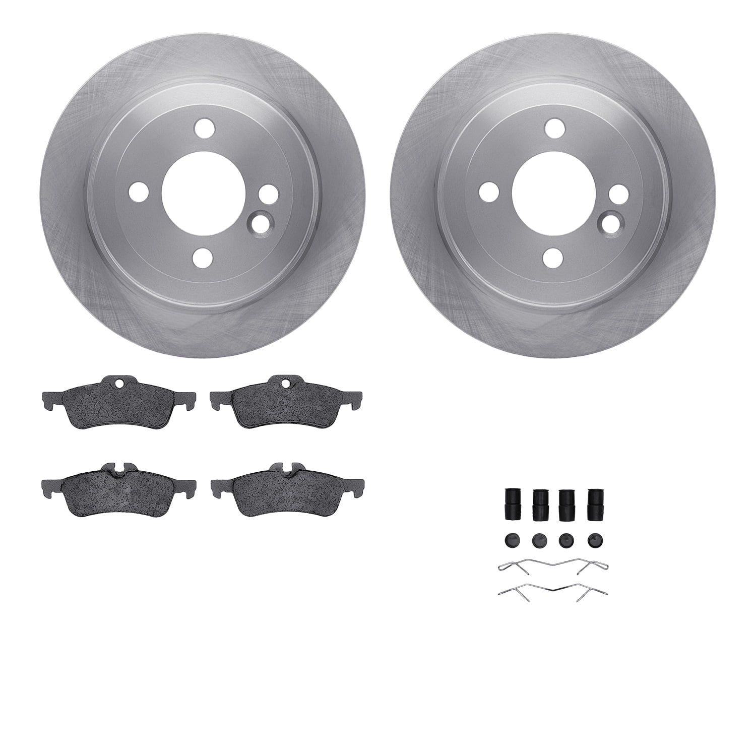 Dynamic Friction Company Rear Brake Rotors with 5000 Advanced Brake Pads includes Hardware 6512-32025