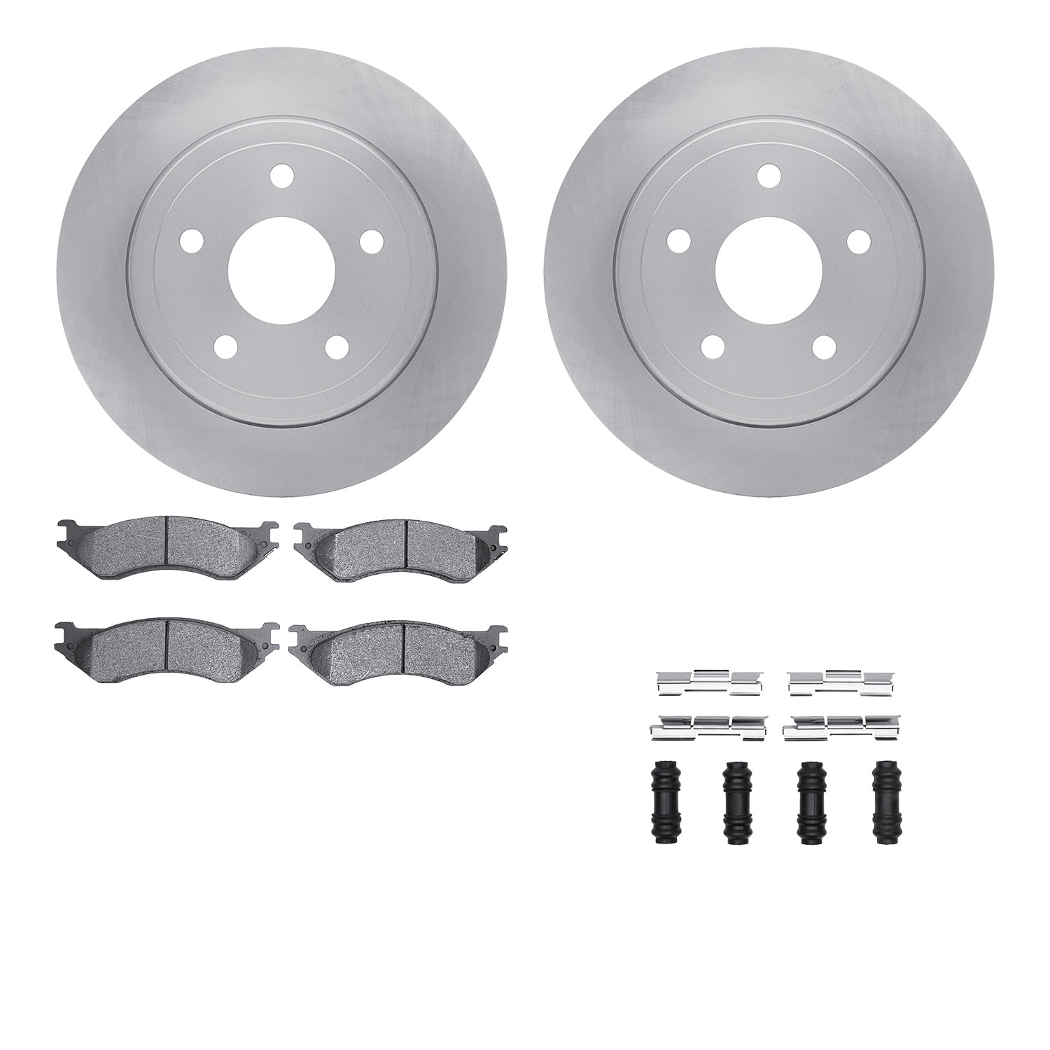 Dynamic Friction Company Rear Brake Rotors with 5000 Advanced Brake Pads includes Hardware 6512-40465