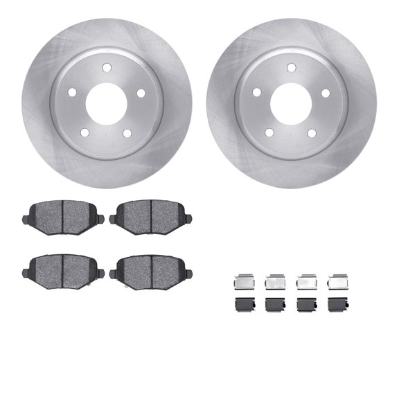 Dynamic Friction Company Rear Brake Rotors with 5000 Advanced Brake Pads includes Hardware 6512-40479