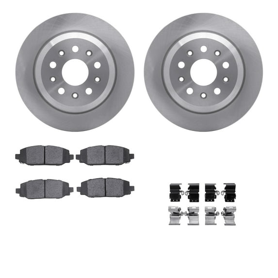 Dynamic Friction Company Rear Brake Rotors with 5000 Advanced Brake Pads includes Hardware 6512-42234