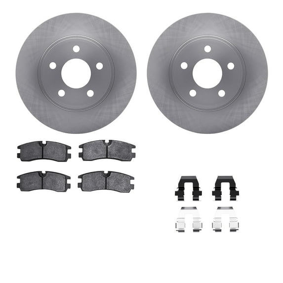 Dynamic Friction Company Rear Brake Rotors with 5000 Advanced Brake Pads includes Hardware 6512-45083