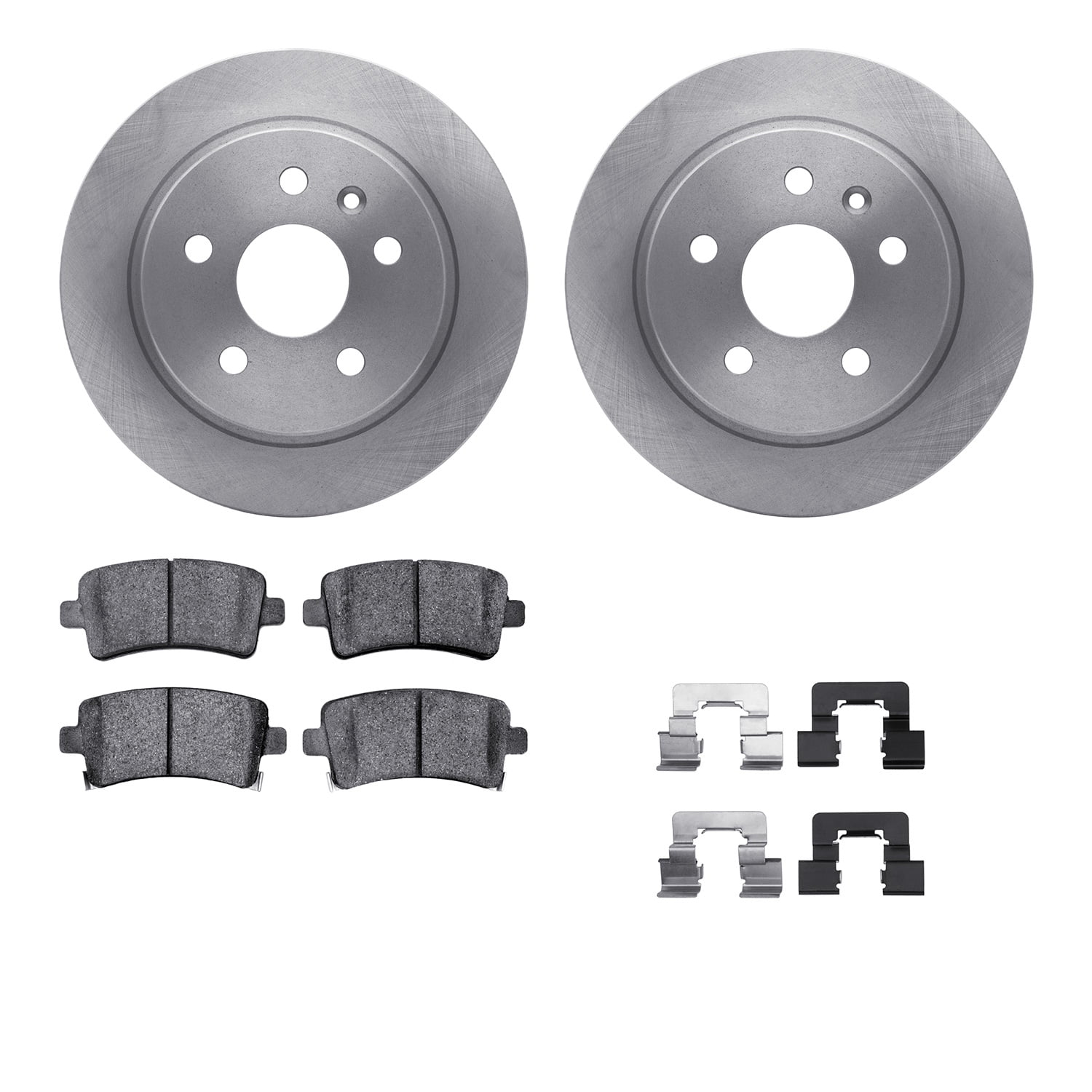 Dynamic Friction Company Rear Brake Rotors with 5000 Advanced Brake Pads includes Hardware 6512-45109