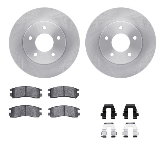 Dynamic Friction Company Rear Brake Rotors with 5000 Advanced Brake Pads includes Hardware 6512-52022