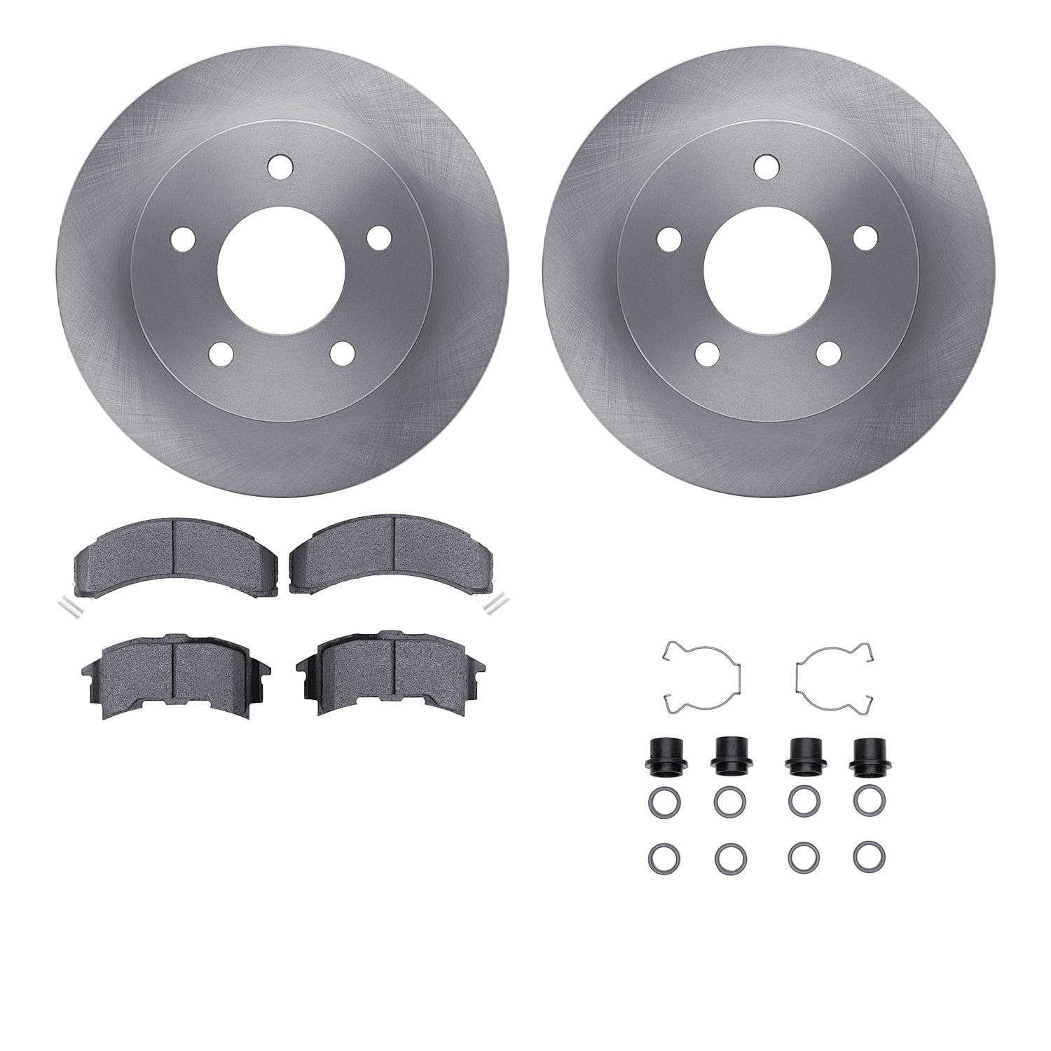 Dynamic Friction Company Rear Brake Rotors with 5000 Advanced Brake Pads includes Hardware 6512-52040