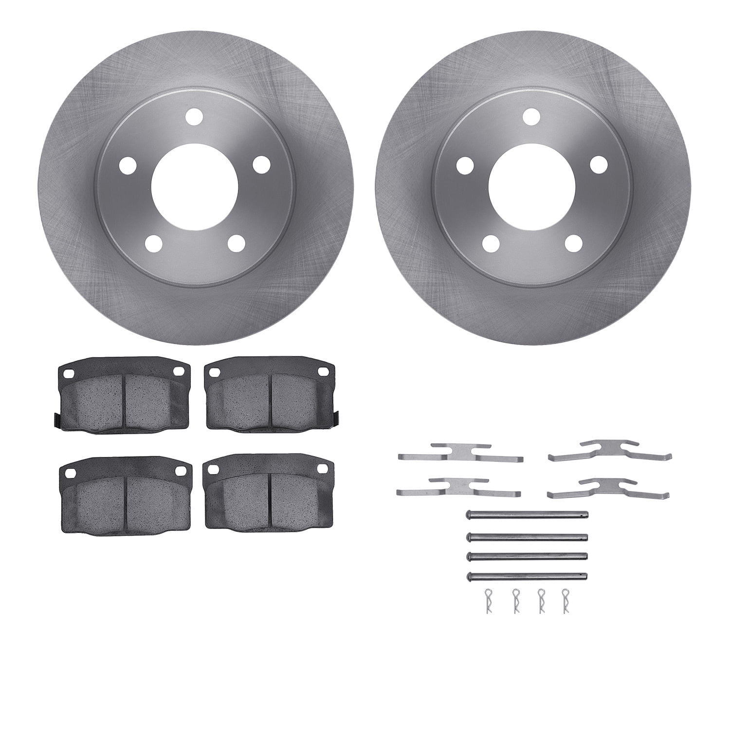 Dynamic Friction Company Rear Brake Rotors with 5000 Advanced Brake Pads includes Hardware 6512-52049