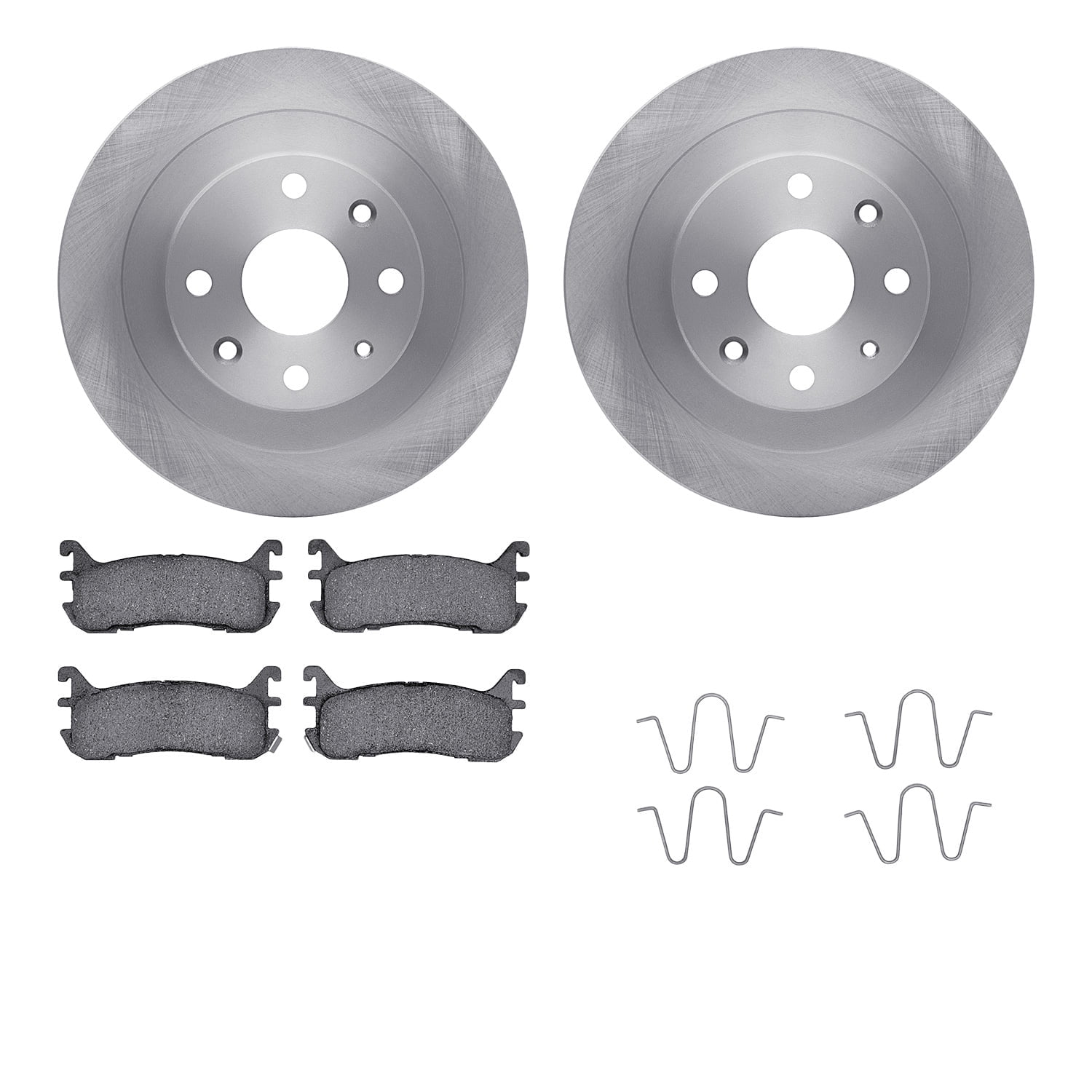 Dynamic Friction Company Rear Brake Rotors with 5000 Advanced Brake Pads includes Hardware 6512-54234