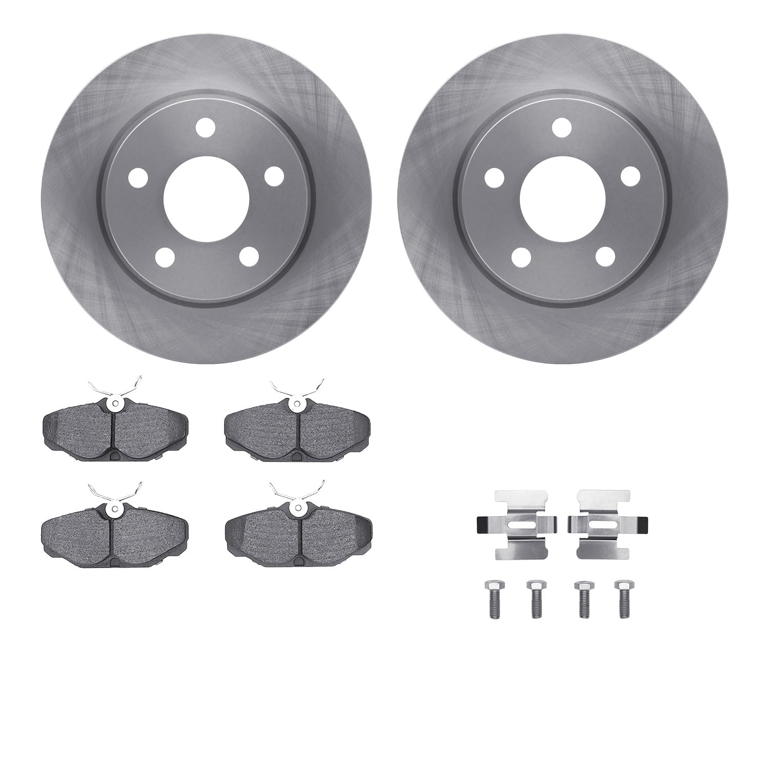 Dynamic Friction Company Rear Brake Rotors with 5000 Advanced Brake Pads includes Hardware 6512-54326
