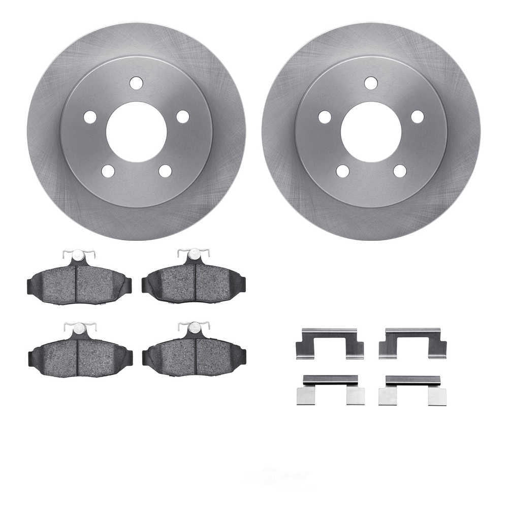 DFC 5000 Euro Ceramic Brake Pads and Hardware Kit - Archived 6512-55874 DFC Rotors with 5000