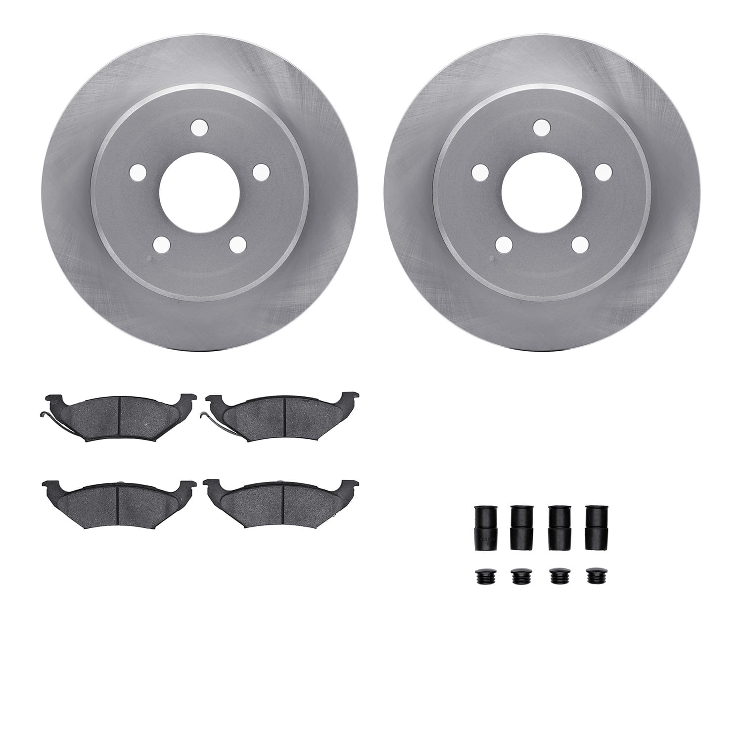 Dynamic Friction Company Rear Brake Rotors with 5000 Advanced Brake Pads includes Hardware 6512-56049