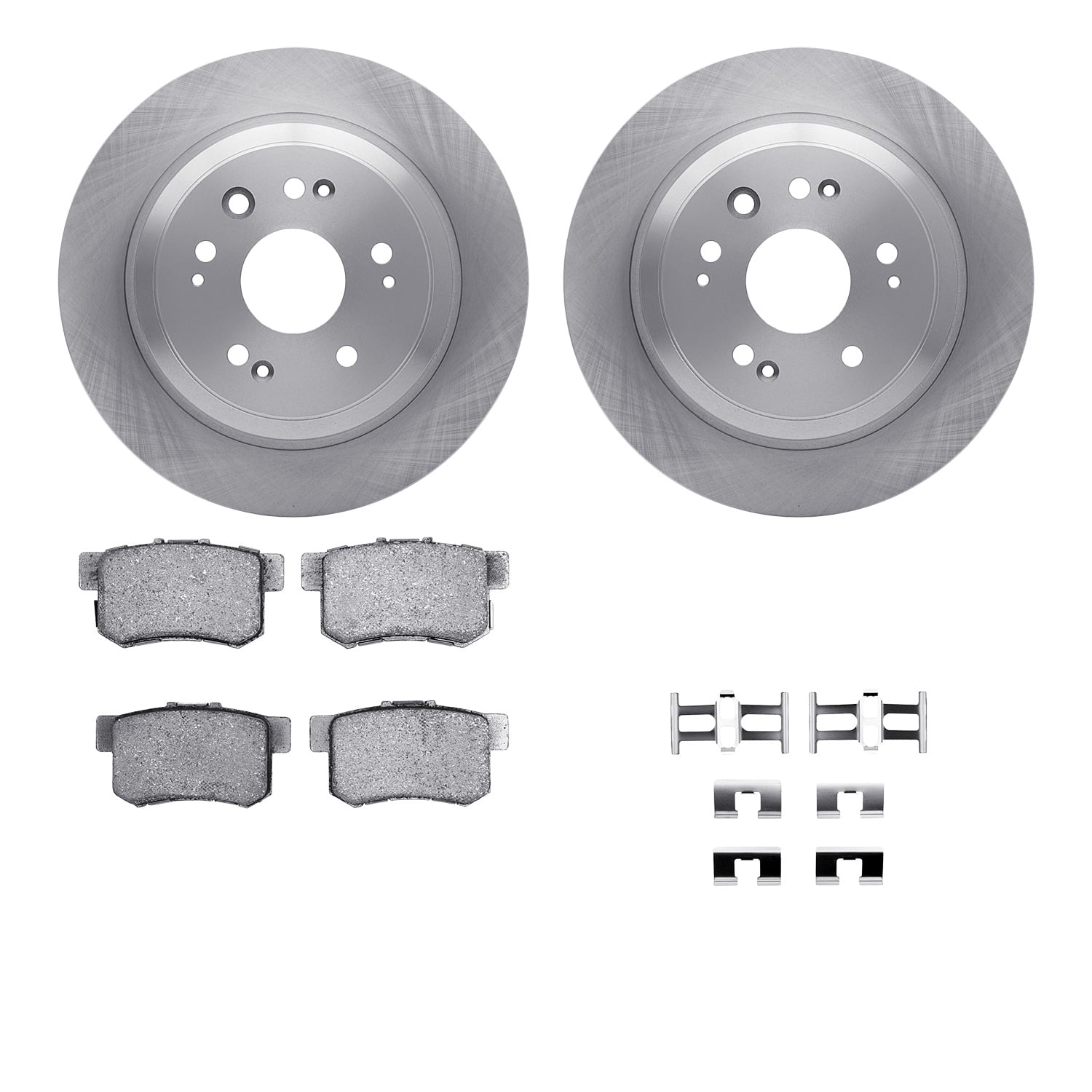 Dynamic Friction Company Rear Brake Rotors with 5000 Advanced Brake Pads includes Hardware 6512-59294