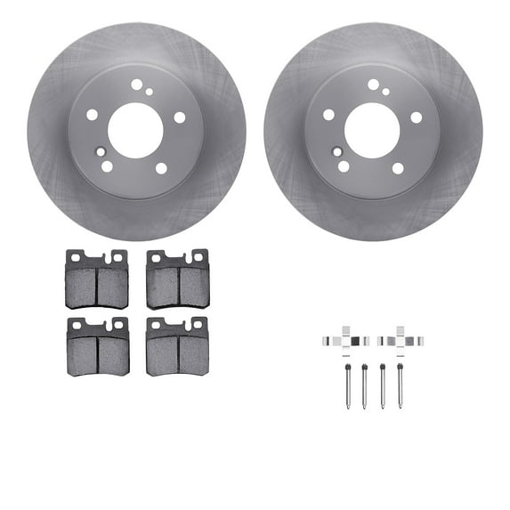 Dynamic Friction Company Rear Brake Rotors with 5000 Advanced Brake Pads includes Hardware 6512-63217
