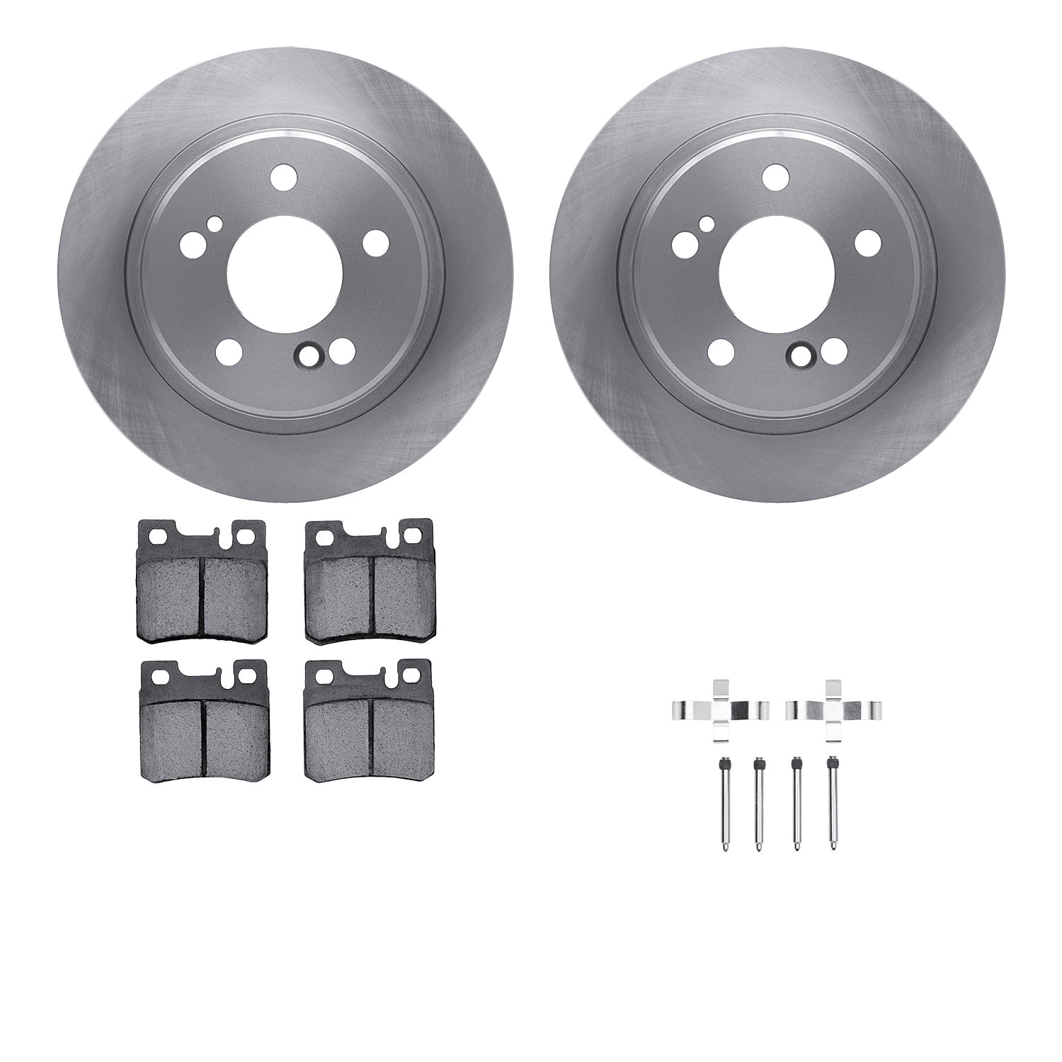 Dynamic Friction Company Rear Brake Rotors with 5000 Advanced Brake Pads includes Hardware 6512-63242