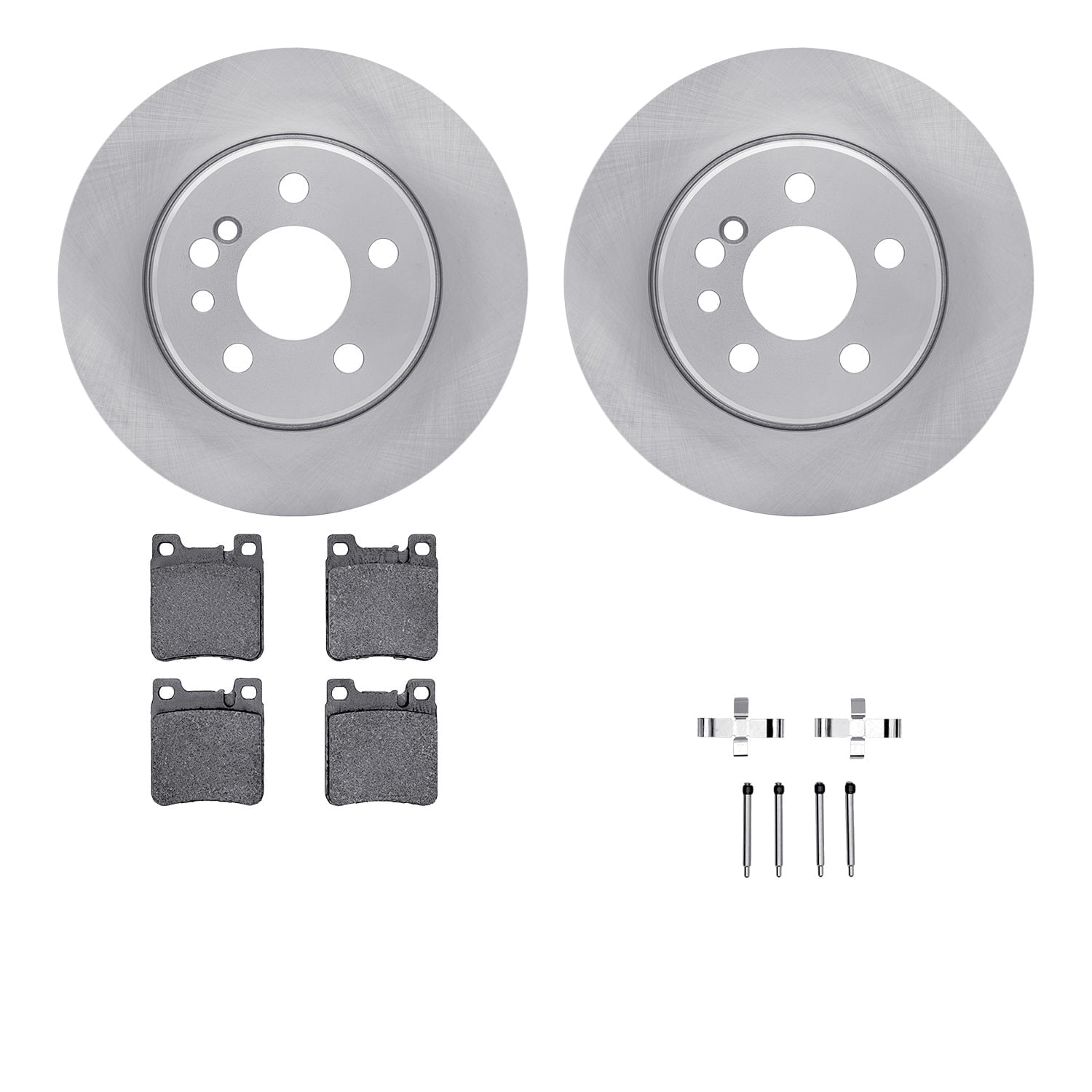 Dynamic Friction Company Rear Brake Rotors with 5000 Advanced Brake Pads includes Hardware 6512-63254