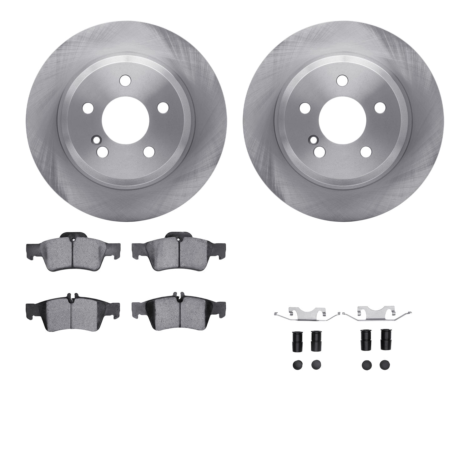 Dynamic Friction Company Rear Brake Rotors with 5000 Advanced Brake Pads includes Hardware 6512-63354