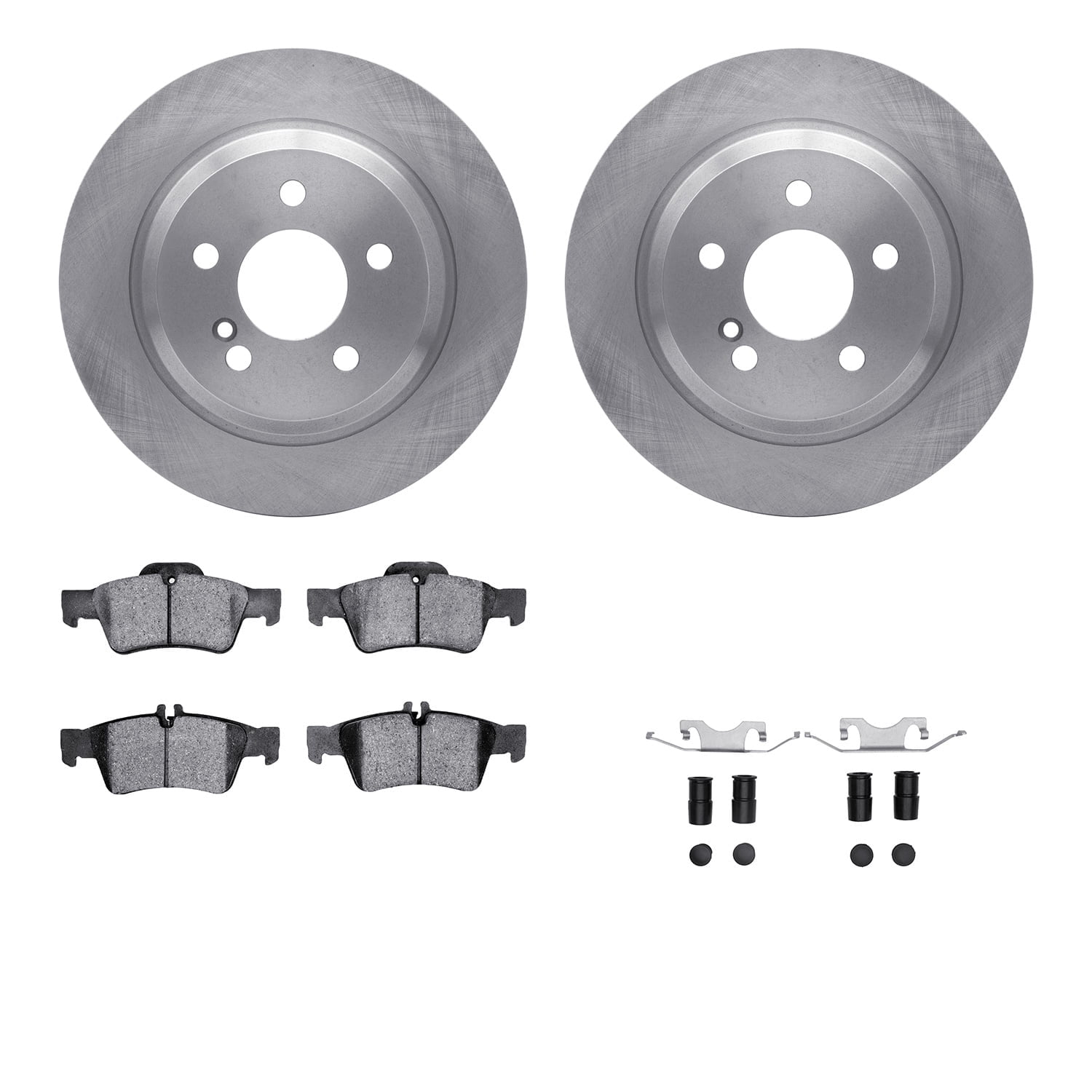Dynamic Friction Company Rear Brake Rotors with 5000 Advanced Brake Pads includes Hardware 6512-63401