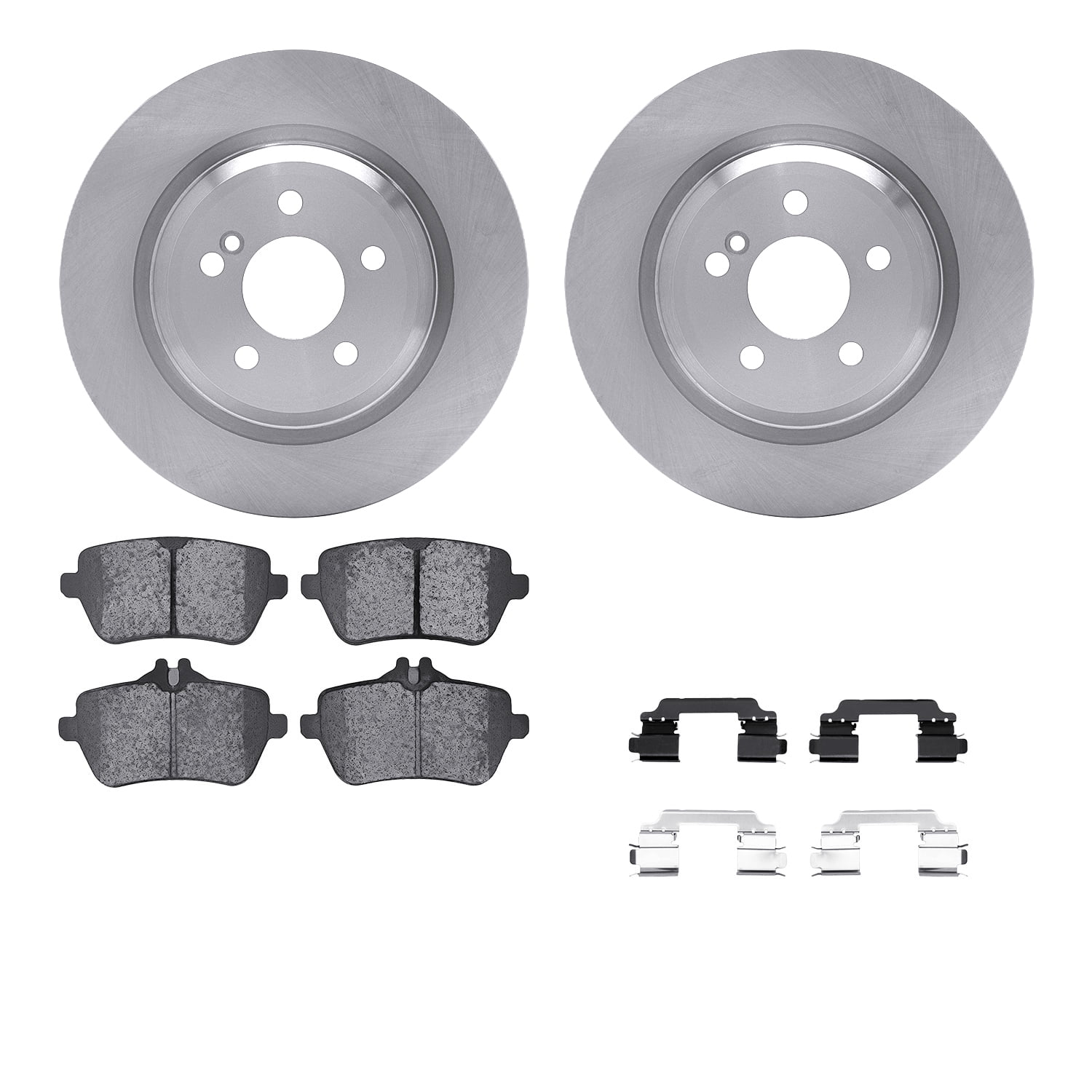 Dynamic Friction Company Rear Brake Rotors with 5000 Advanced Brake Pads includes Hardware 6512-63467