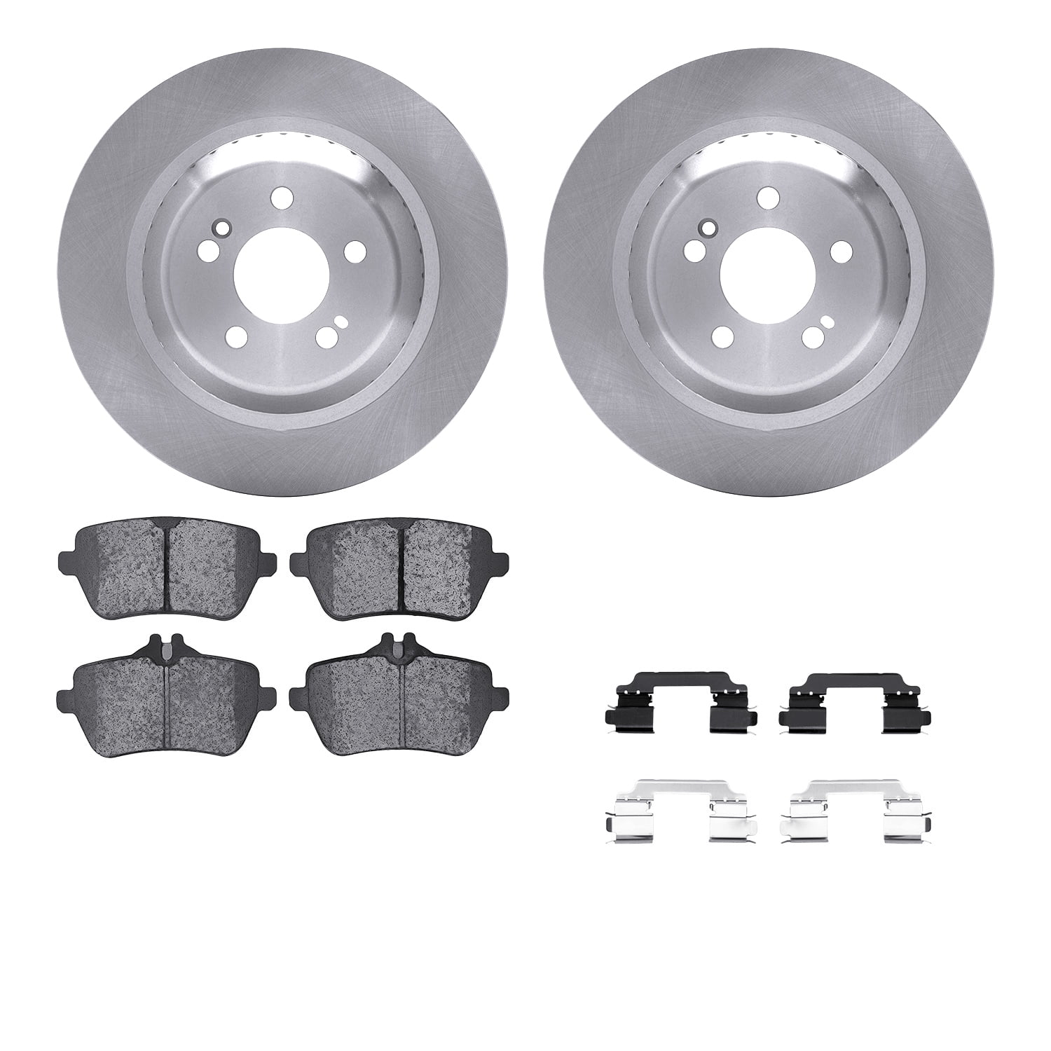 Dynamic Friction Company Rear Brake Rotors with 5000 Advanced Brake Pads includes Hardware 6512-63481