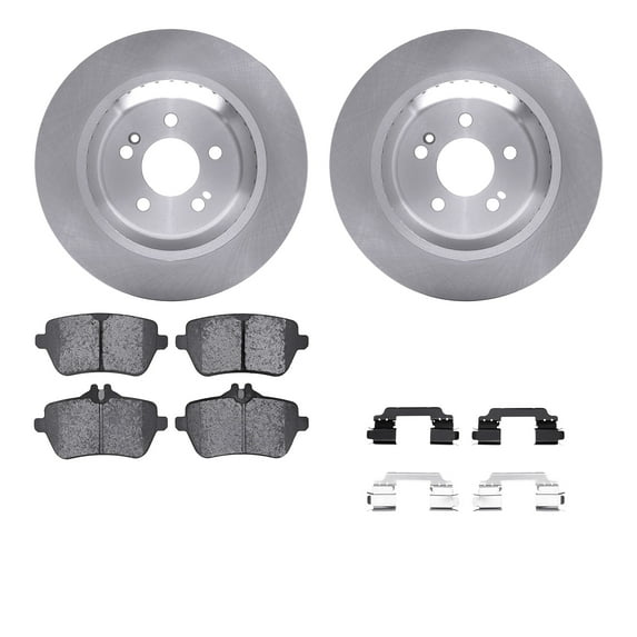 Dynamic Friction Company Rear Brake Rotors with 5000 Advanced Brake Pads includes Hardware 6512-63481