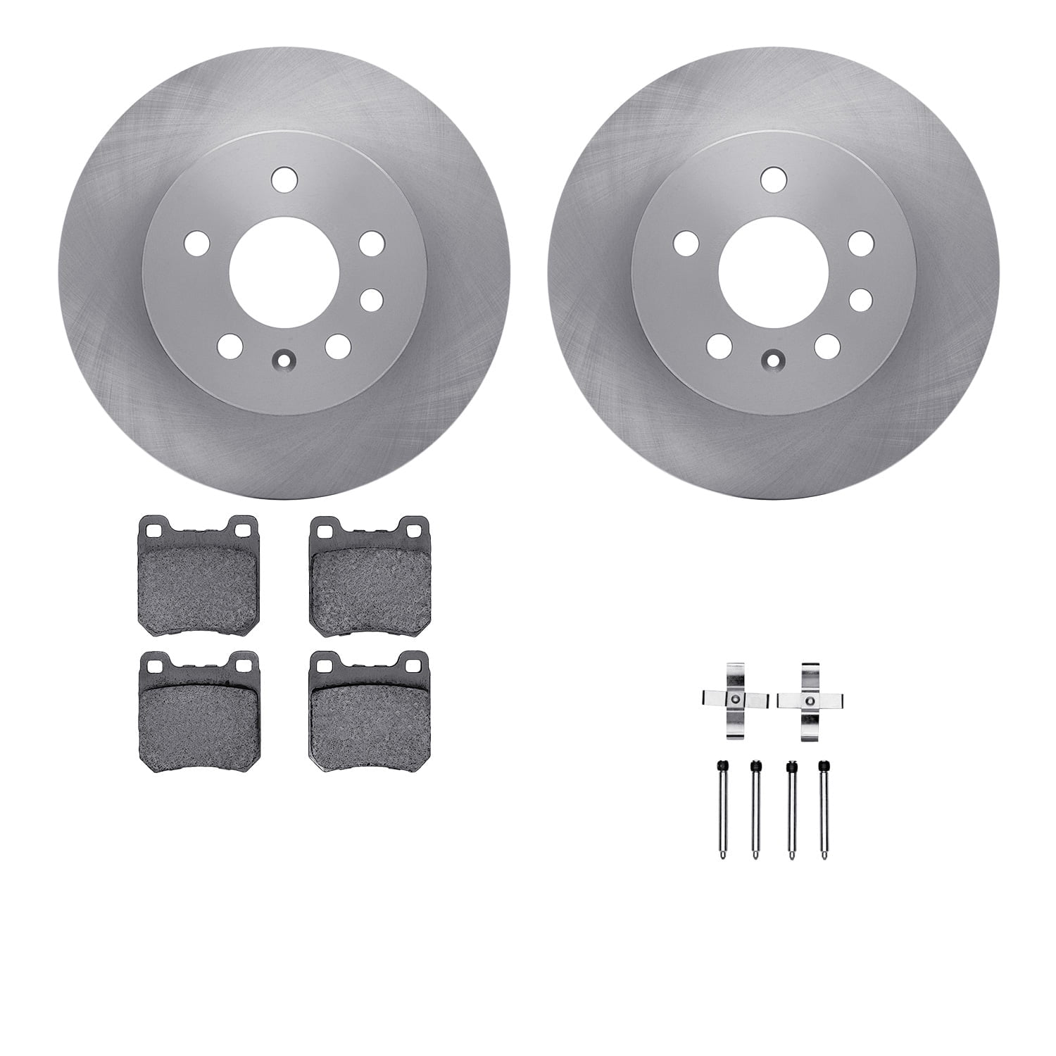 Dynamic Friction Company Rear Brake Rotors with 5000 Advanced Brake Pads includes Hardware 6512-65055