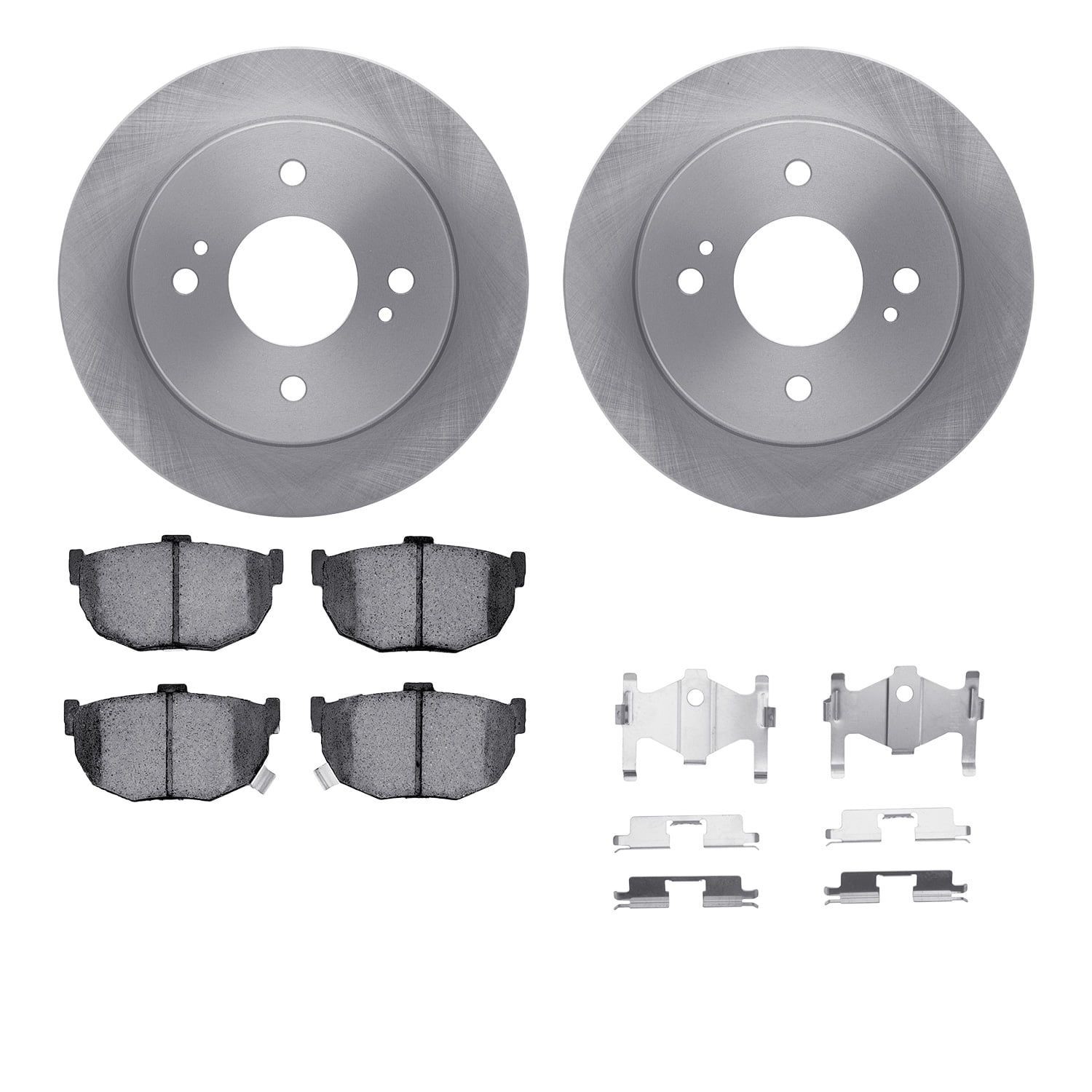 Dynamic Friction Company Rear Brake Rotors with 5000 Advanced Brake Pads includes Hardware 6512-67167
