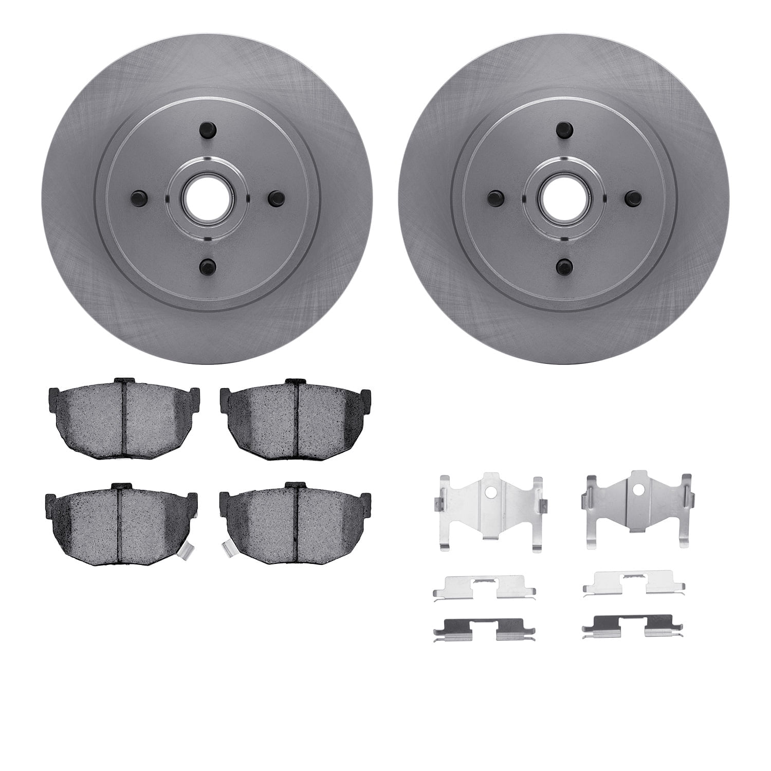 Dynamic Friction Company Rear Brake Rotors with 5000 Advanced Brake Pads includes Hardware 6512-67207