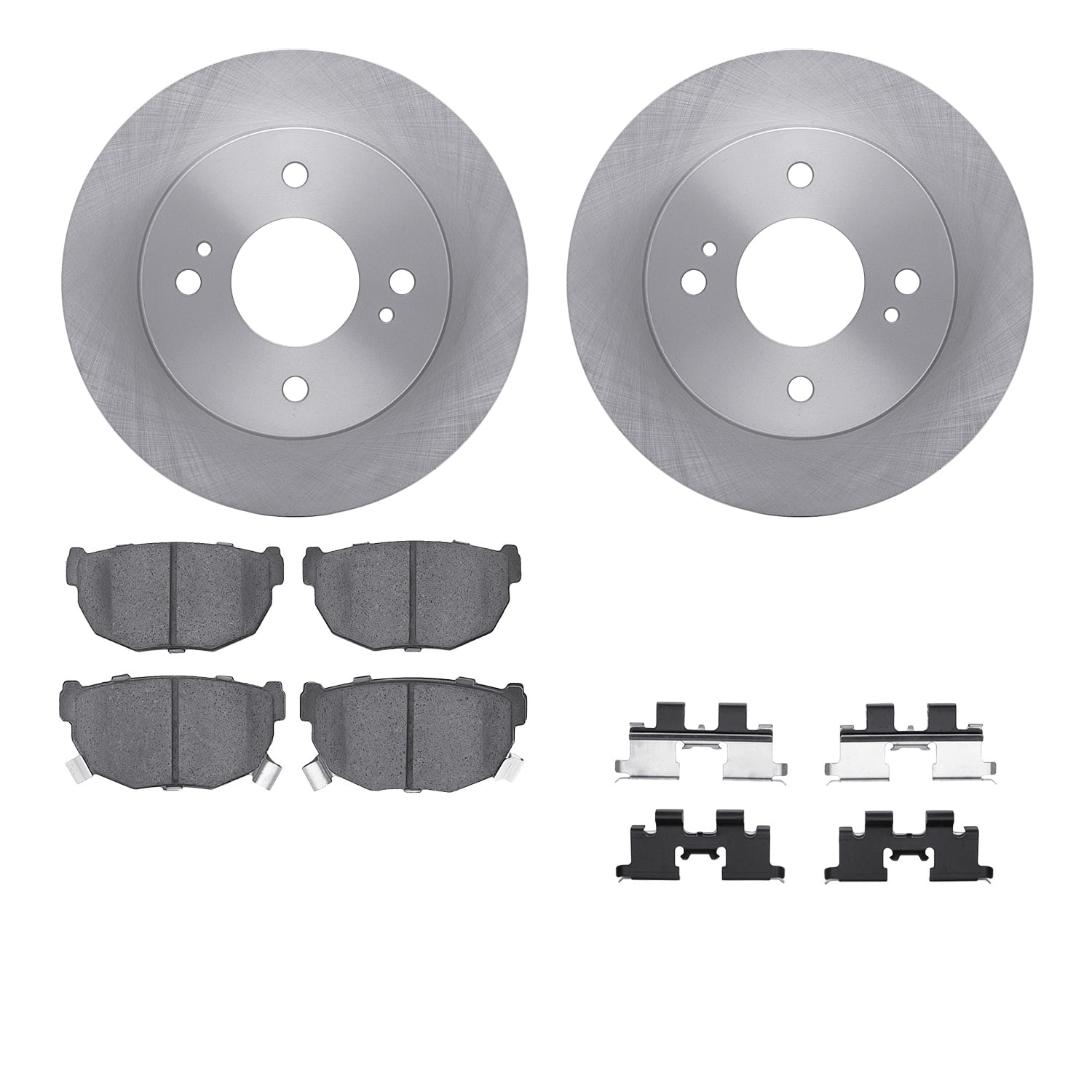 Dynamic Friction Company Rear Brake Rotors with 5000 Advanced Brake Pads includes Hardware 6512-67233