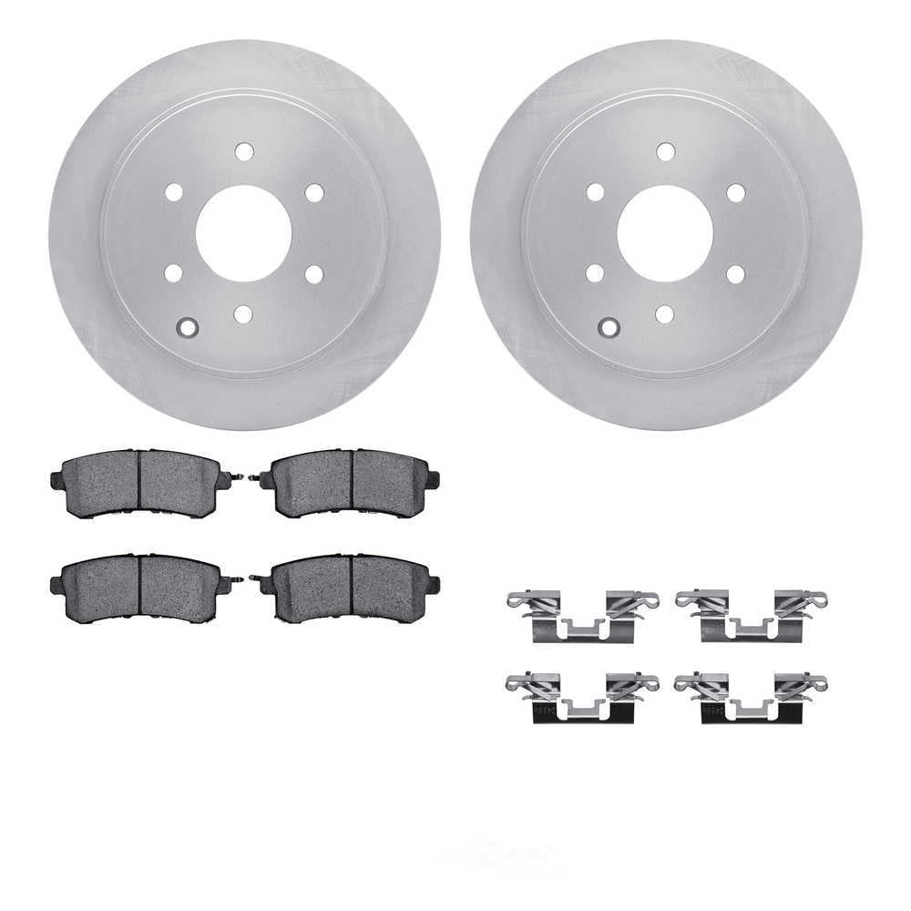 Dynamic Friction Company 6512-68080 DFC Rotors with 5000 Advanced Brake Pads includes Hardware