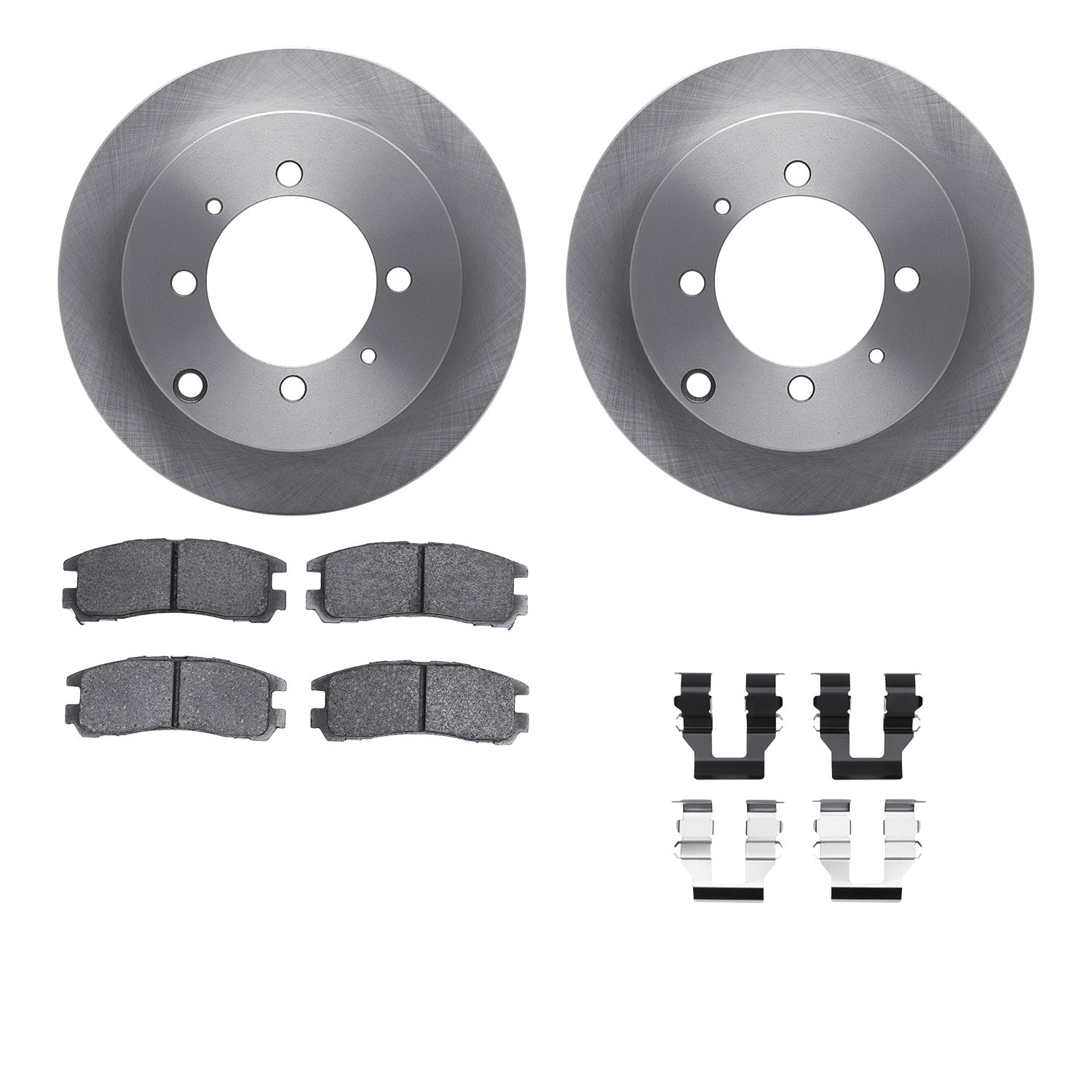 Dynamic Friction Company Rear Brake Rotors with 5000 Advanced Brake Pads includes Hardware 6512-72131