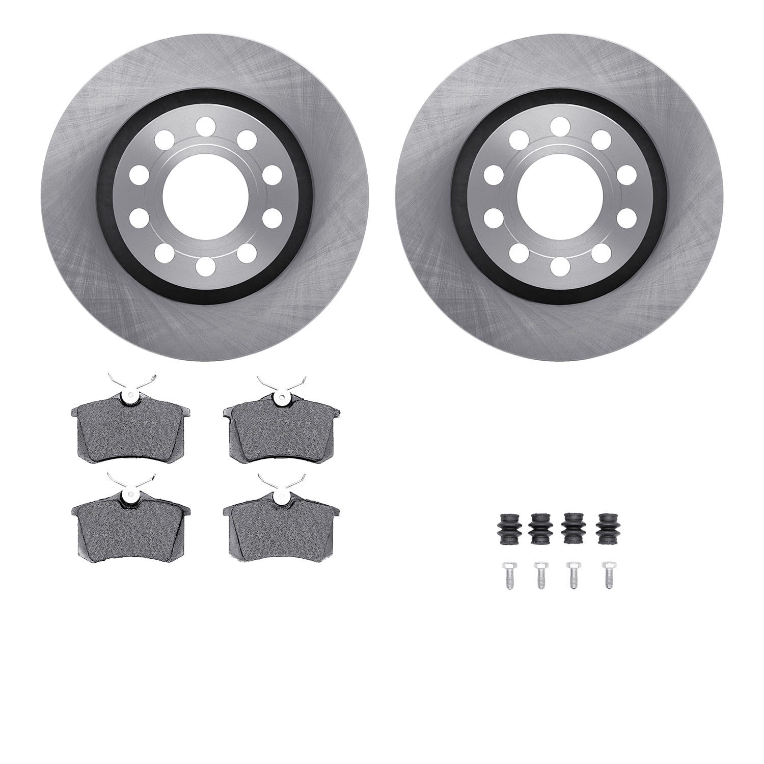 Dynamic Friction Company Rear Brake Rotors with 5000 Advanced Brake Pads includes Hardware 6512-73237