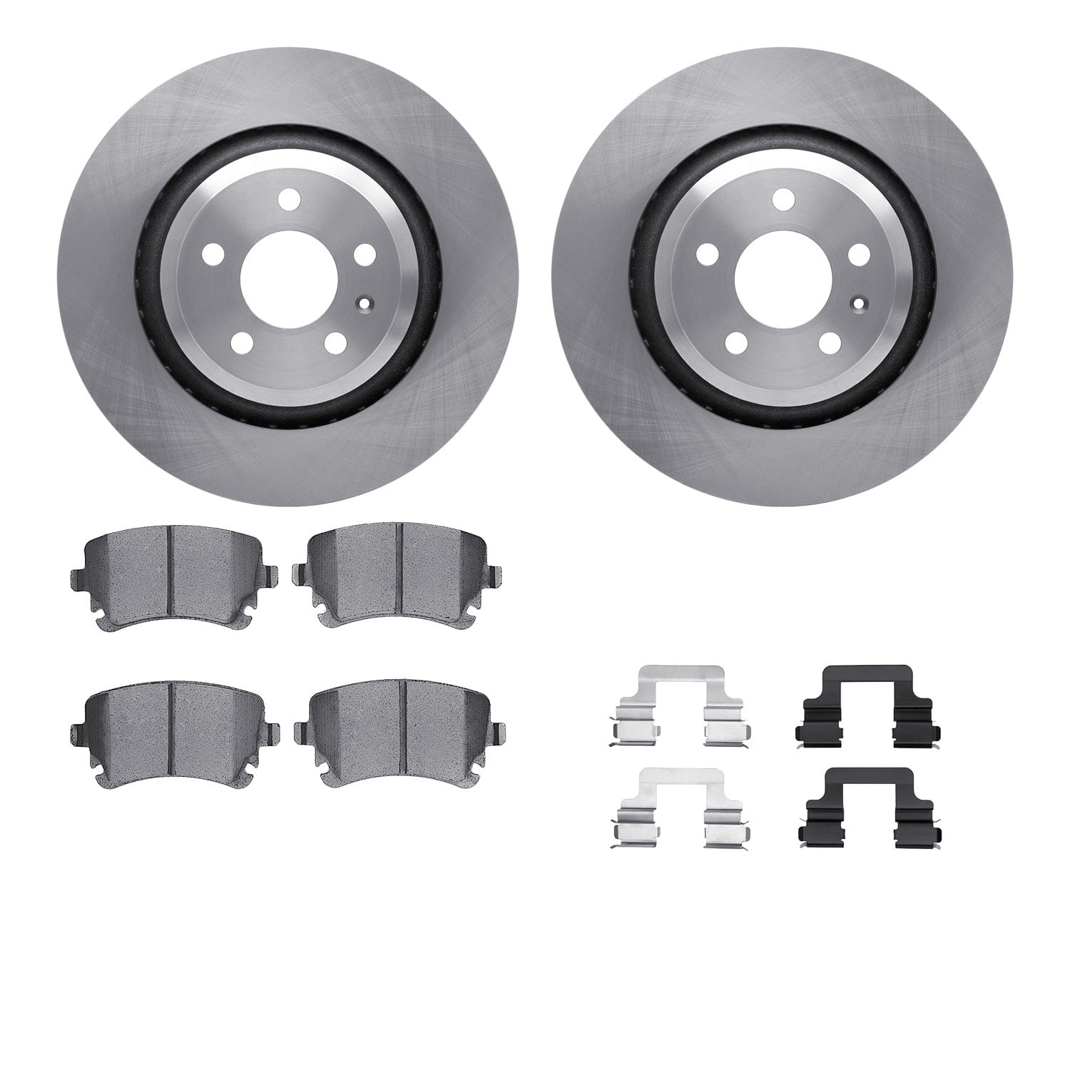 Dynamic Friction Company Rear Brake Rotors with 5000 Advanced Brake Pads includes Hardware 6512-73322