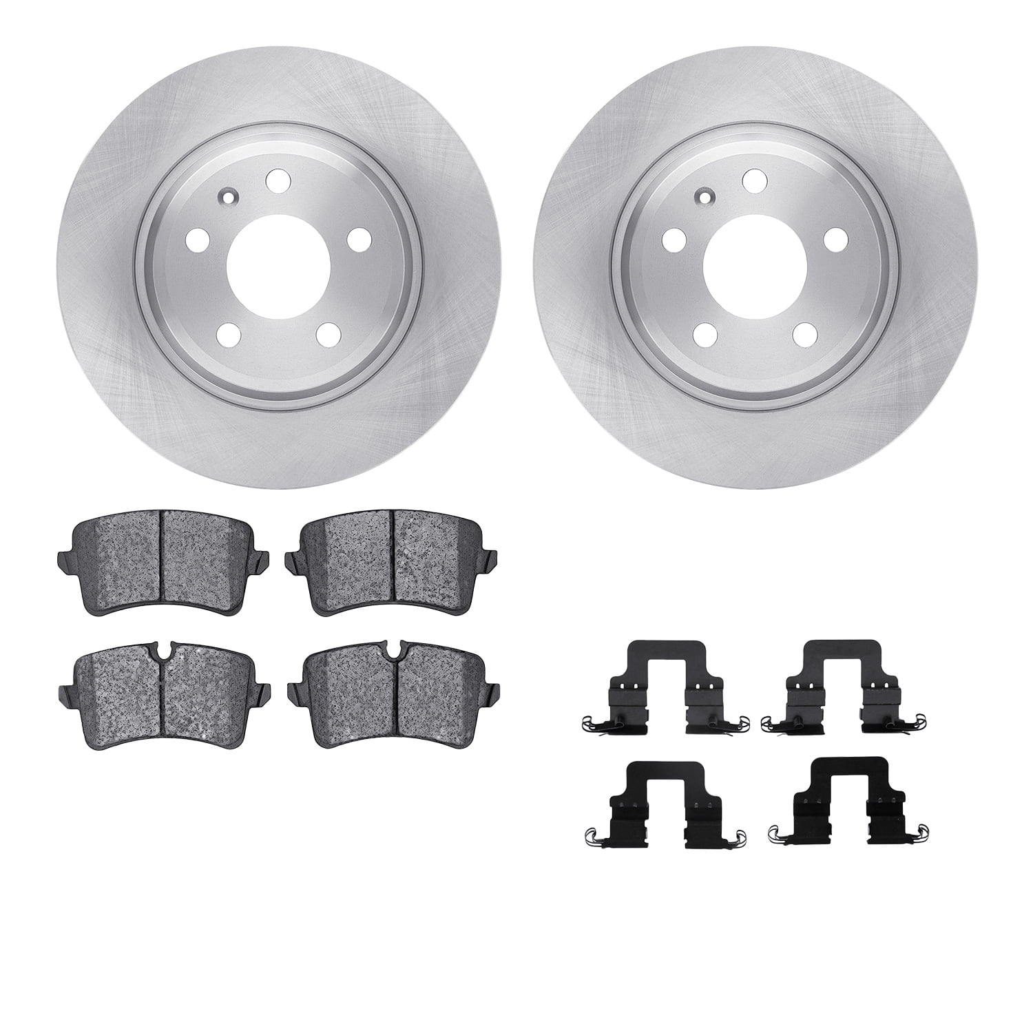 Dynamic Friction Company Rear Brake Rotors with 5000 Advanced Brake Pads includes Hardware 6512-73363