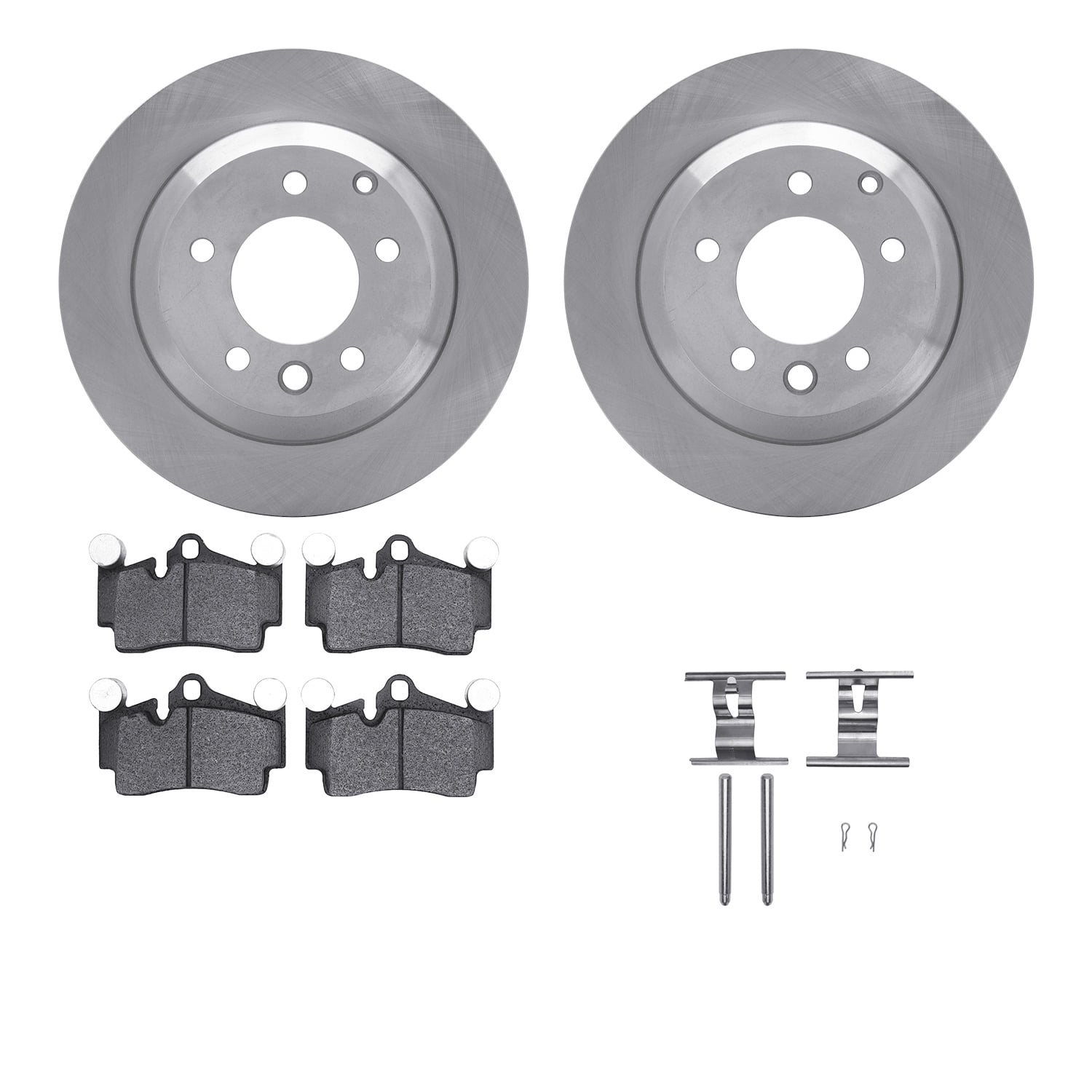 Dynamic Friction Company Rear Brake Rotors with 5000 Advanced Brake Pads includes Hardware 6512-74428