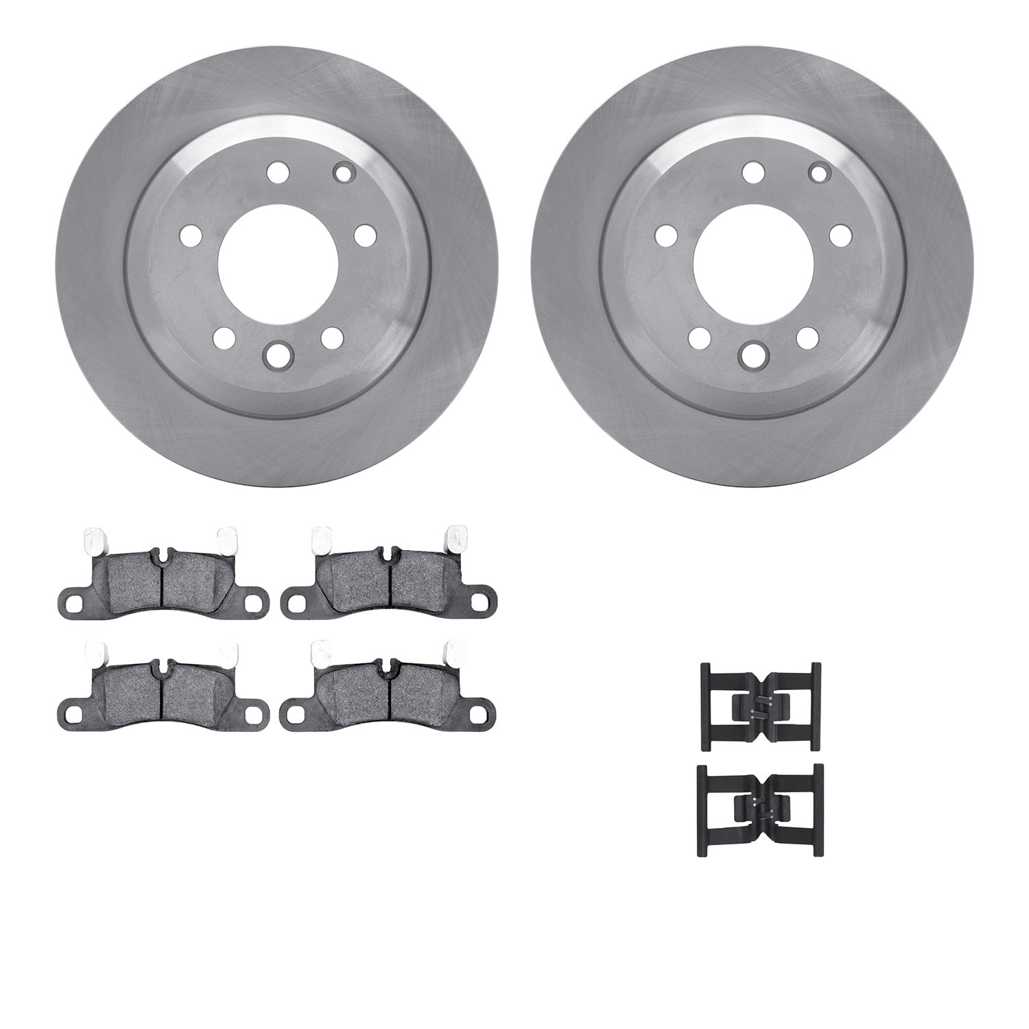 Dynamic Friction Company Rear Brake Rotors with 5000 Advanced Brake Pads includes Hardware 6512-74431