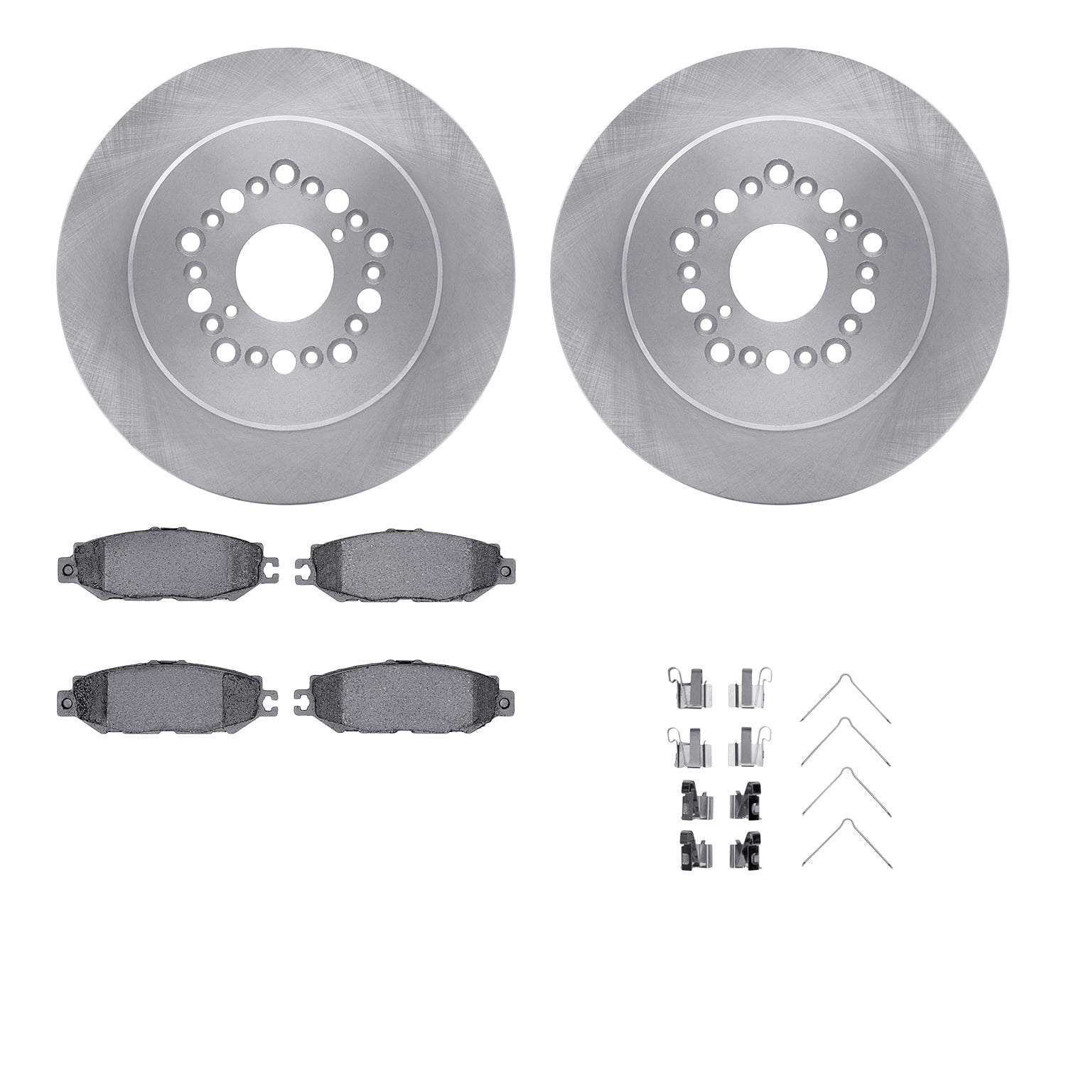 Dynamic Friction Company Rear Brake Rotors with 5000 Advanced Brake Pads includes Hardware 6512-75062